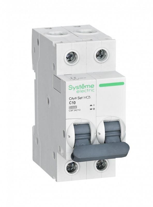 Изображение товара Автоматический выключатель 2п C 10А 4.5кА City9 Set 230В Systeme Electric