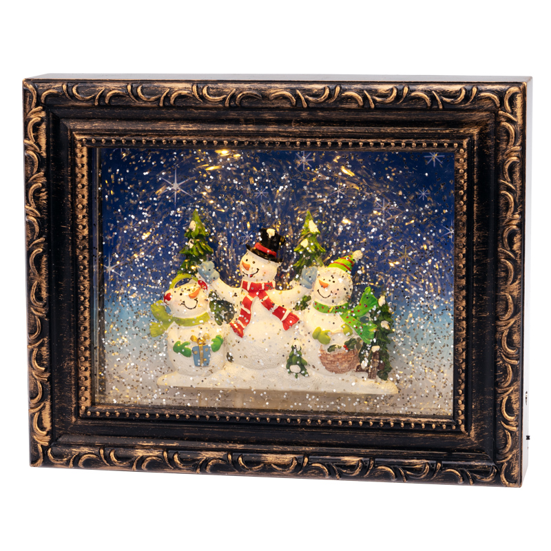 Изображение товара Декоративный светильник Картина с эффектом снегопада и подсветкой