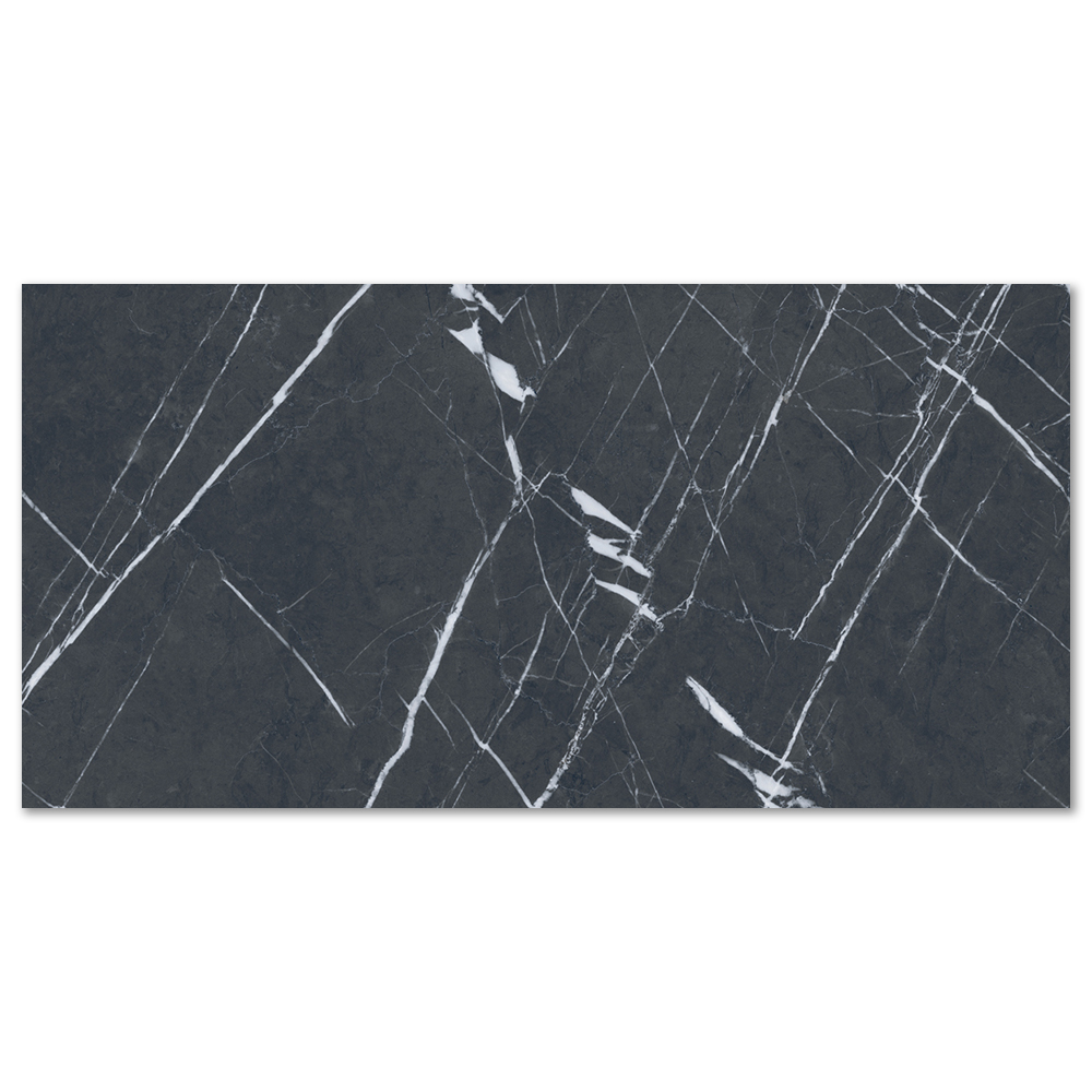 Изображение товара Керамогранит AB Gres Black Marquina Glossy 60x120 см для пола и стен