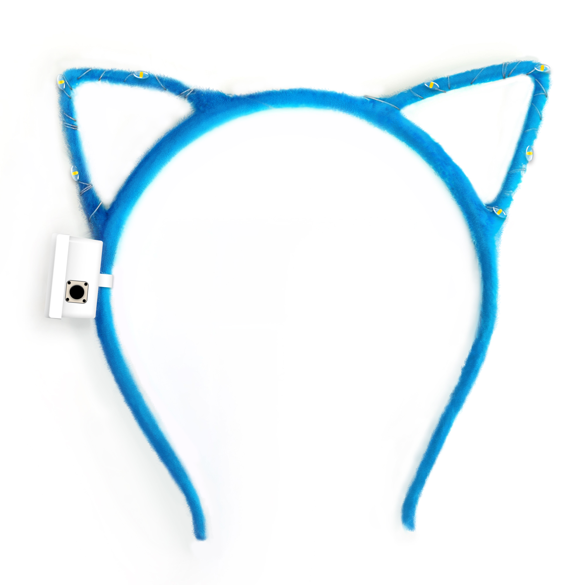 Изображение товара Ободок карнавальный светящийся Ушки котика 10 разноцв нанодиод