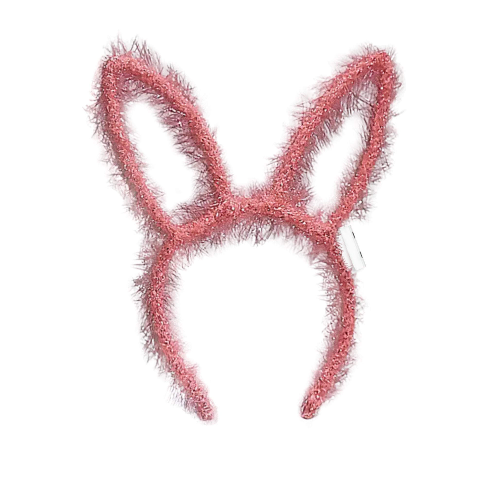 Изображение товара Ободок карнавальный светящийся Ушки с мишурой 14 разноцветных нанодиодов