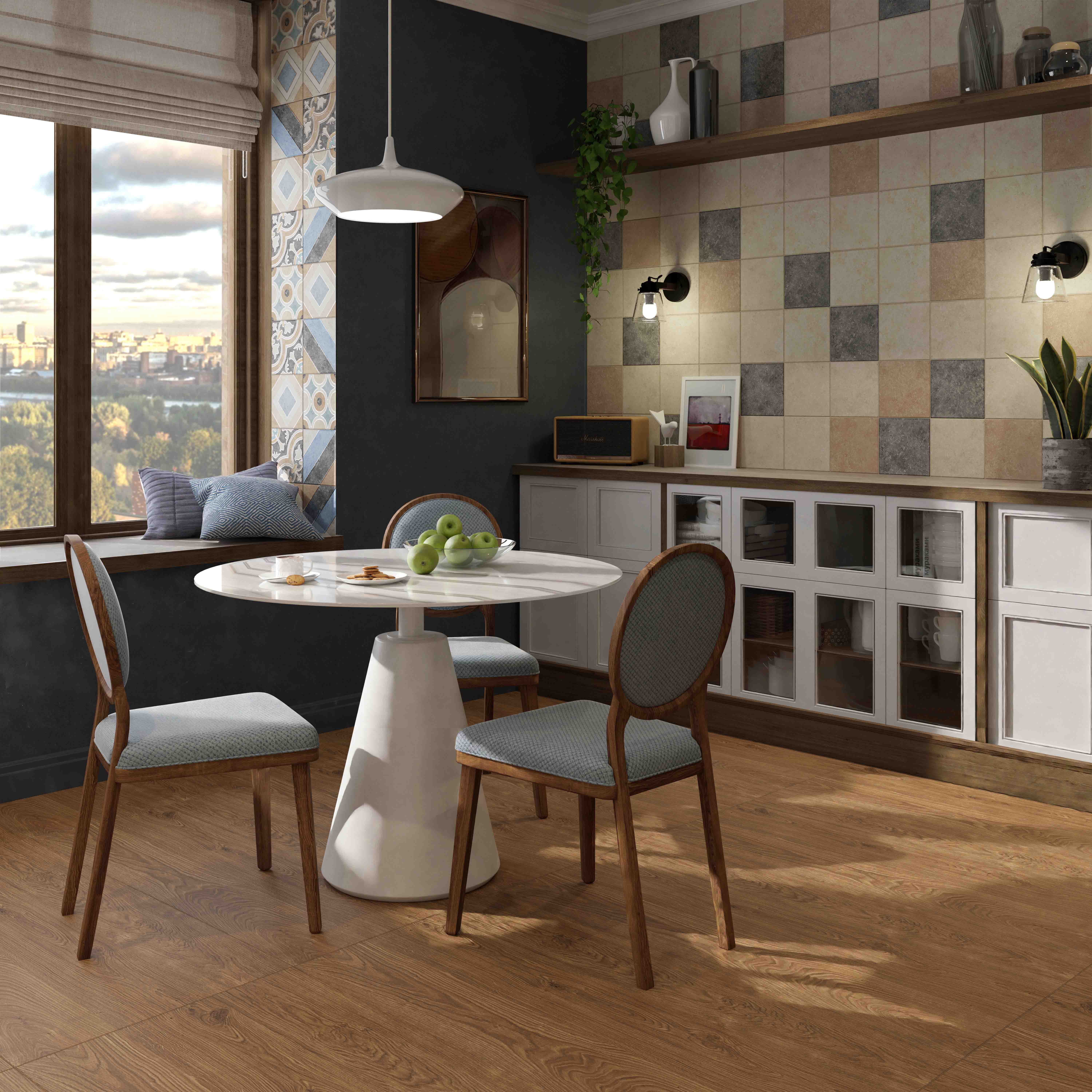 Изображение товара Керамическая настенная плитка Аxima Неаполитана 20x20 см темно-серая