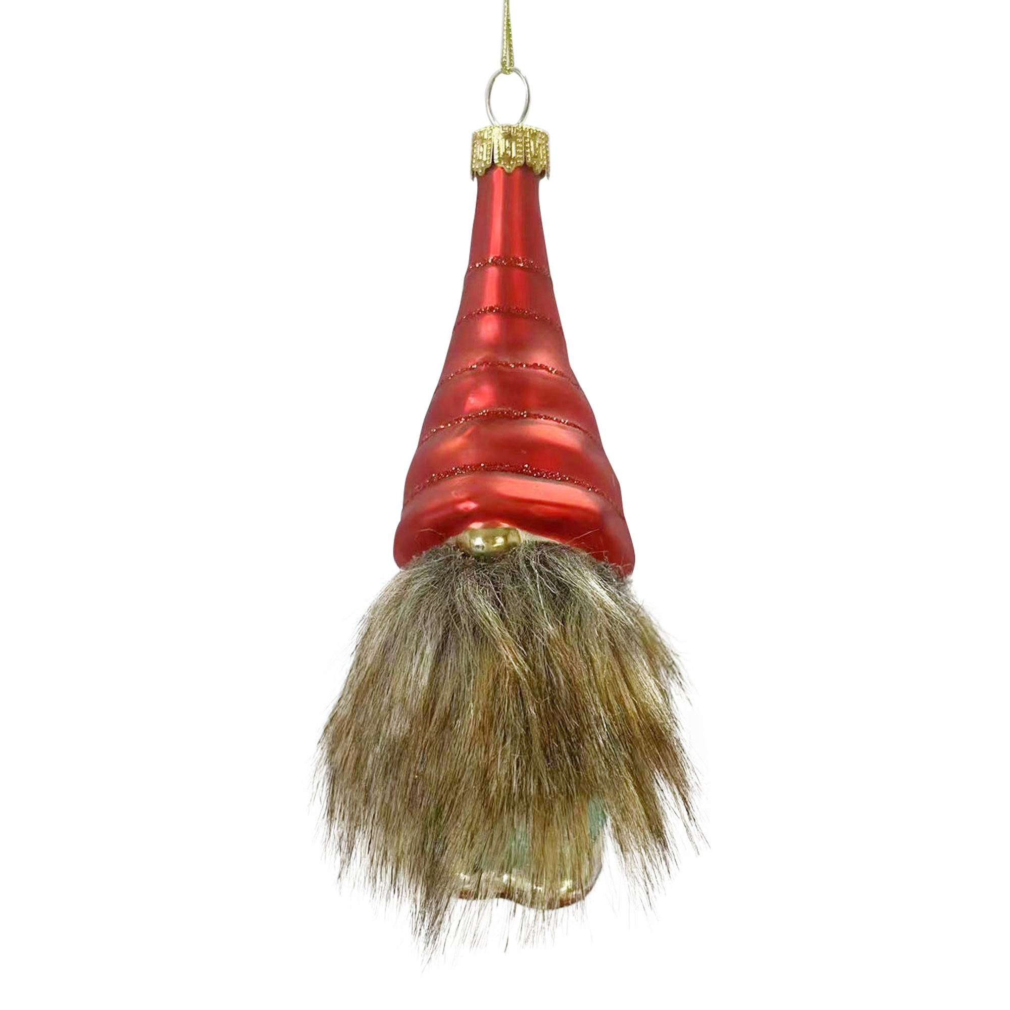 Изображение товара Подвеска декоративная Гном в высокой шапке красный