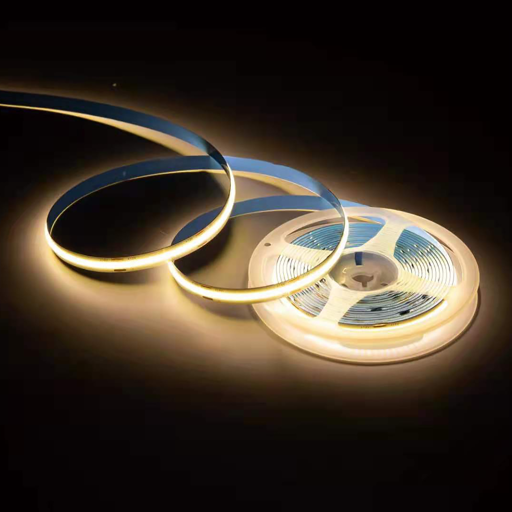 Изображение товара Светодиодная лента 24в 12вт/м cob 320д/м ip65 1000лм/м 5м cri 90+ 3000к