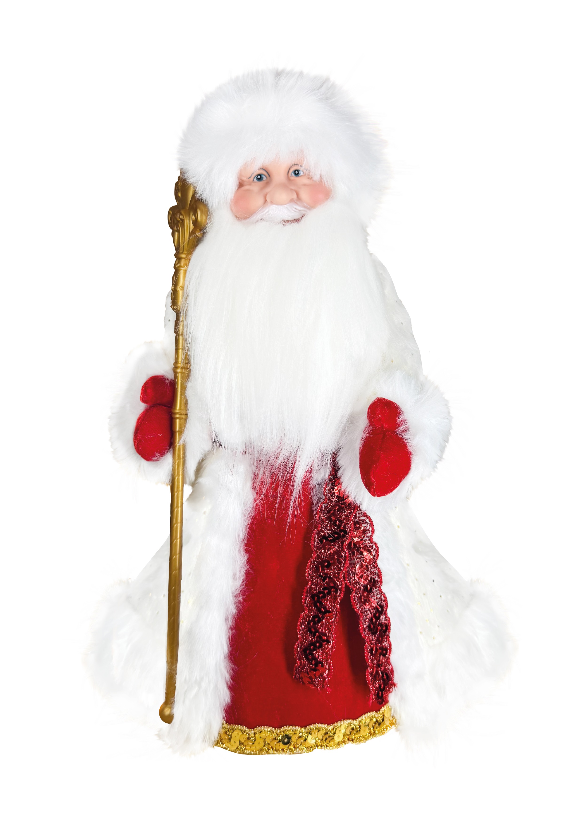 Изображение товара Дед Мороз в красной шубе 50 см новогодняя фигурка для украшения и упаковки