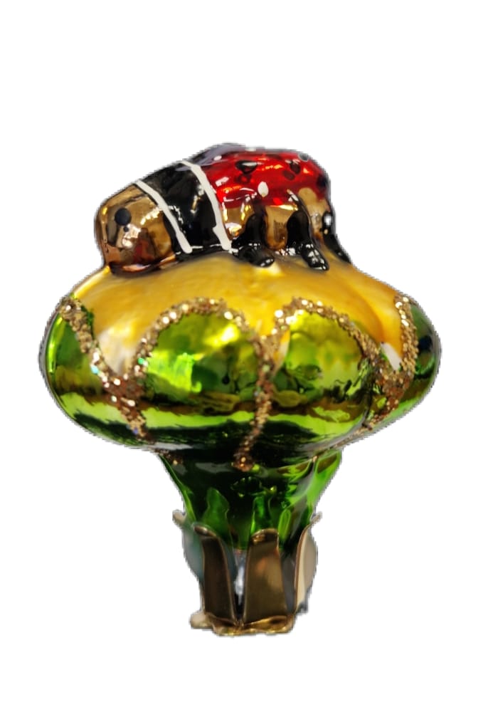 Изображение товара Ёлочное украшение КОЛОМЕЕВ "Жук на цветочке", на прищепке, в подарочной упаковке