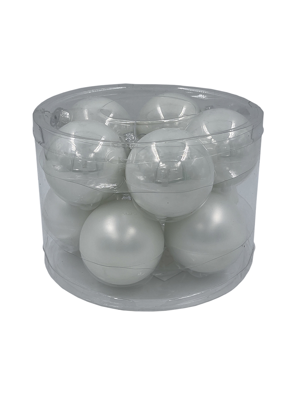 Изображение товара Набор стеклянных шаров белый 6 см 10 шт. ChristmasDeLuxe