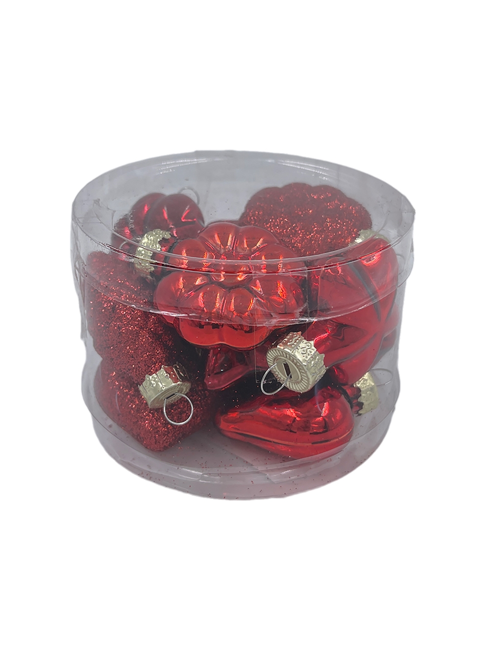 Изображение товара Набор стеклянных украшений шишка звезда сердце цветок ø 4 см 12 шт елочные украшения