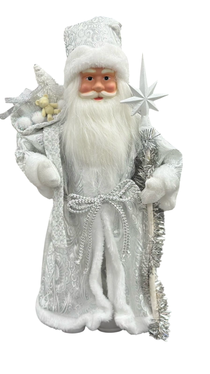 Изображение товара Фигурка Деда Мороза 43 см из керамики и полиэстера для елочных украшений