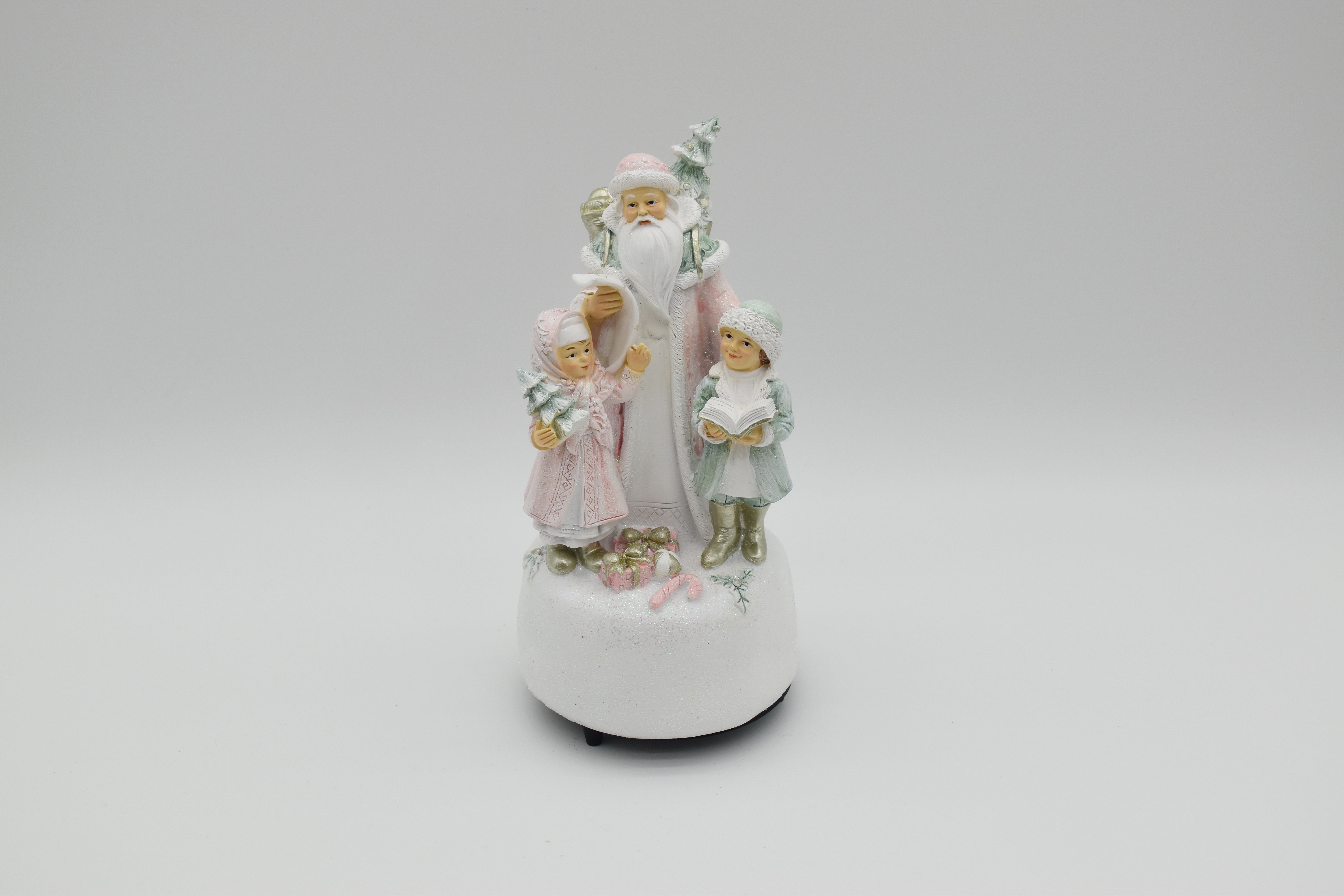 Изображение товара Музыкальный сувенир Дед Мороз в розовой шубке, новогодний декор 9,2 см