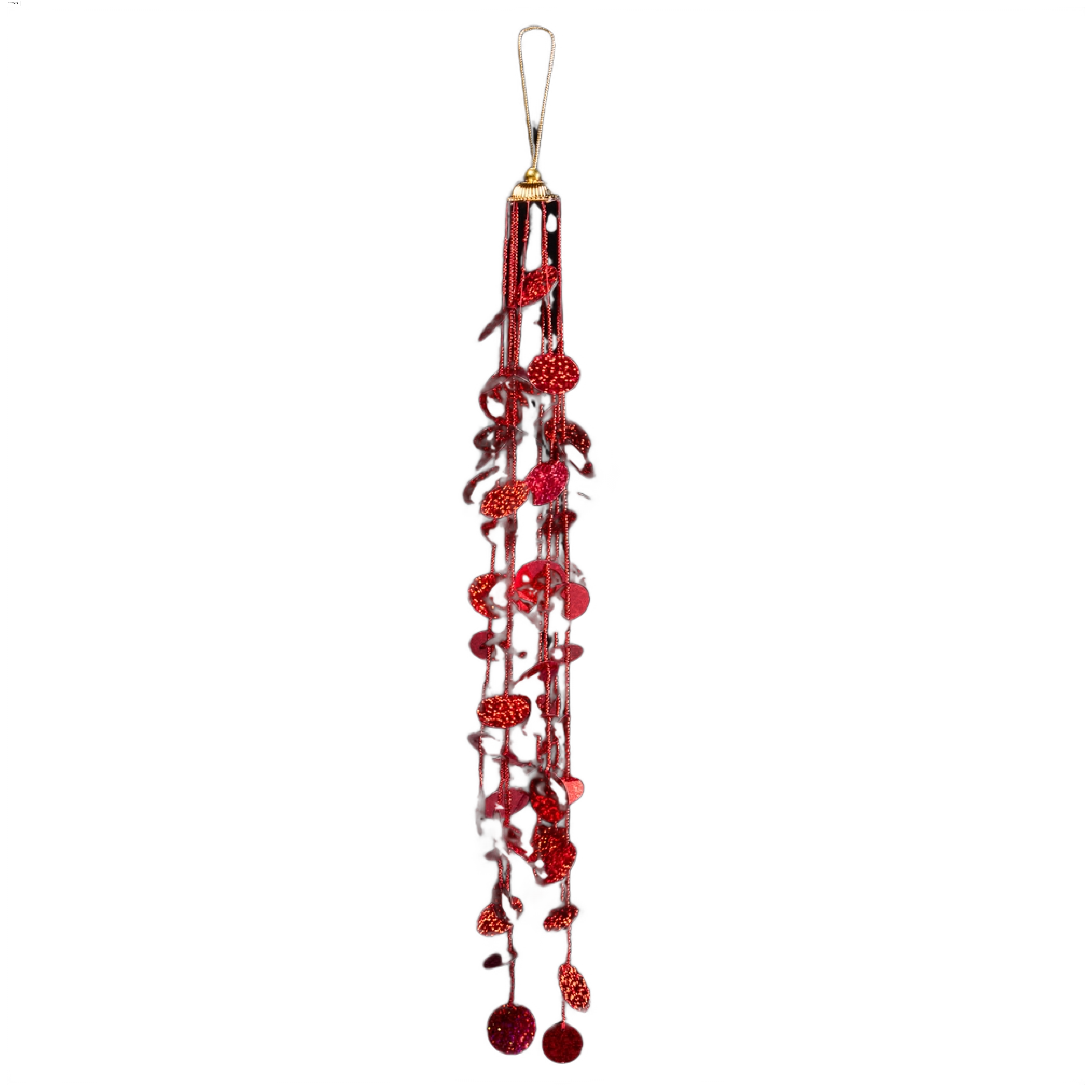 Изображение товара Премиум подвеска из бисера и пайеток красная 30 см новогоднее украшение елочные игрушки