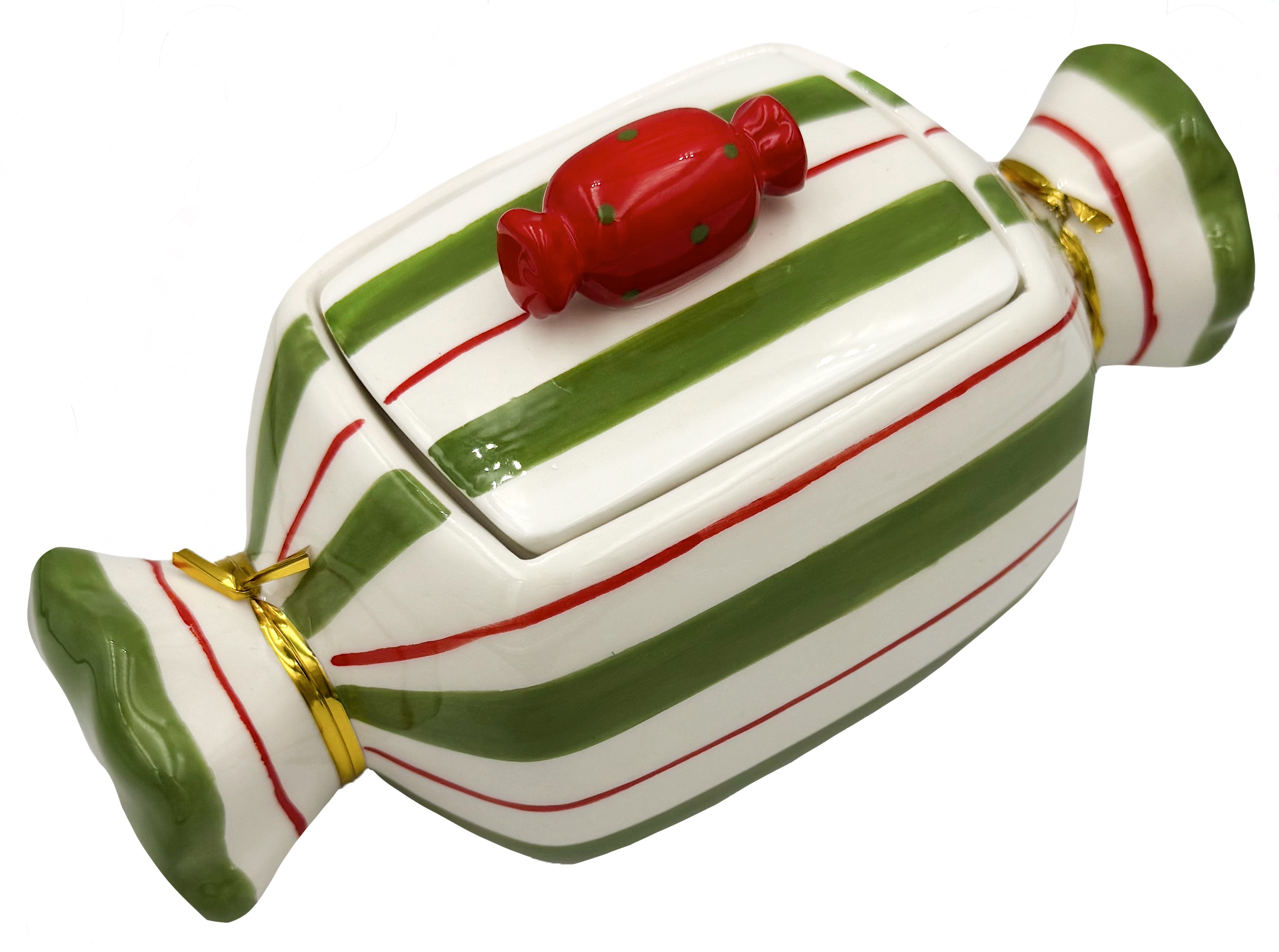 Изображение товара Сахарница конфетница многоцветная 16,2х7,6х8,2 см стекло или керамика