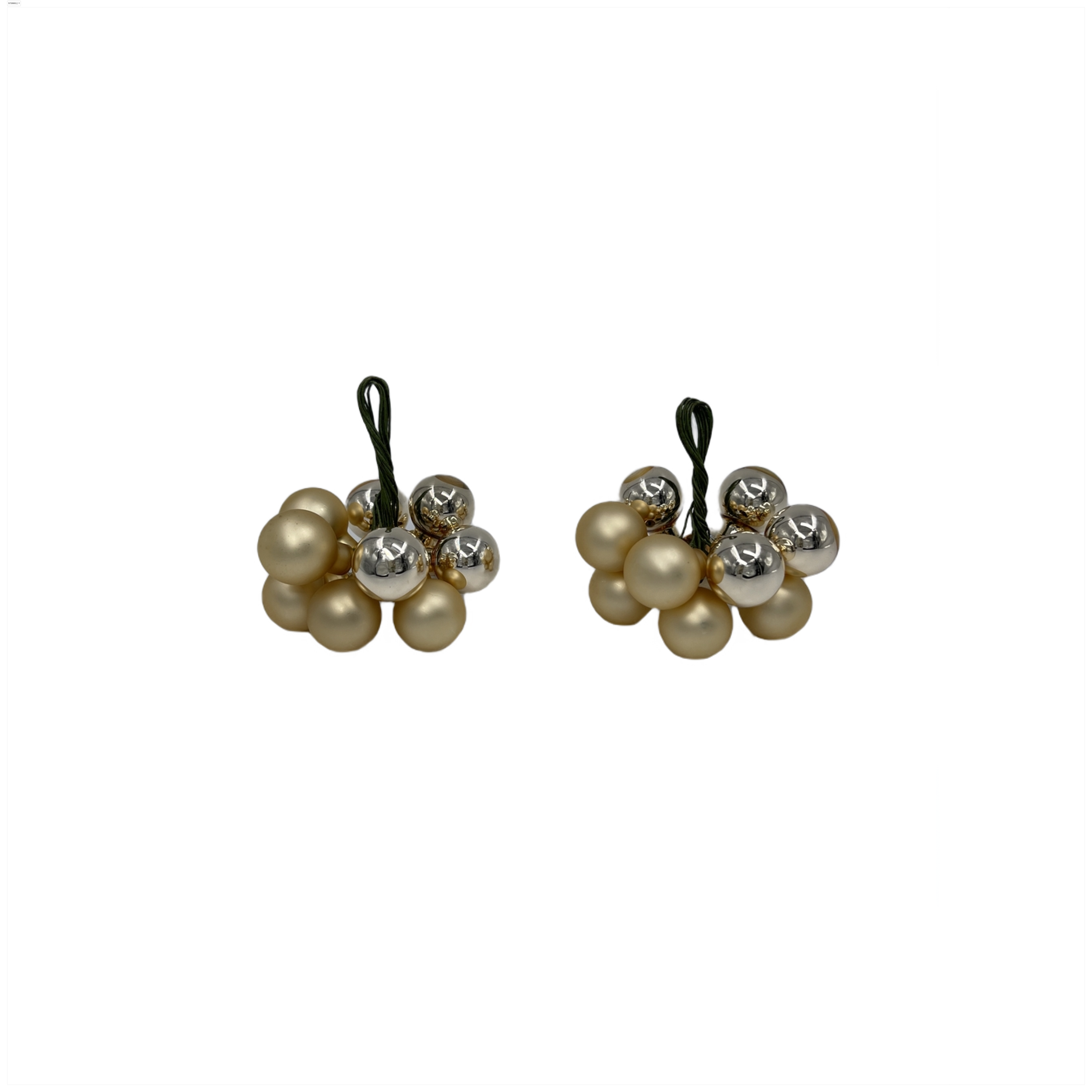 Изображение товара Связка стеклянных шаров ø 2 см 1о шт. Шампань в дисплее (мин. Партия 24 шт.)