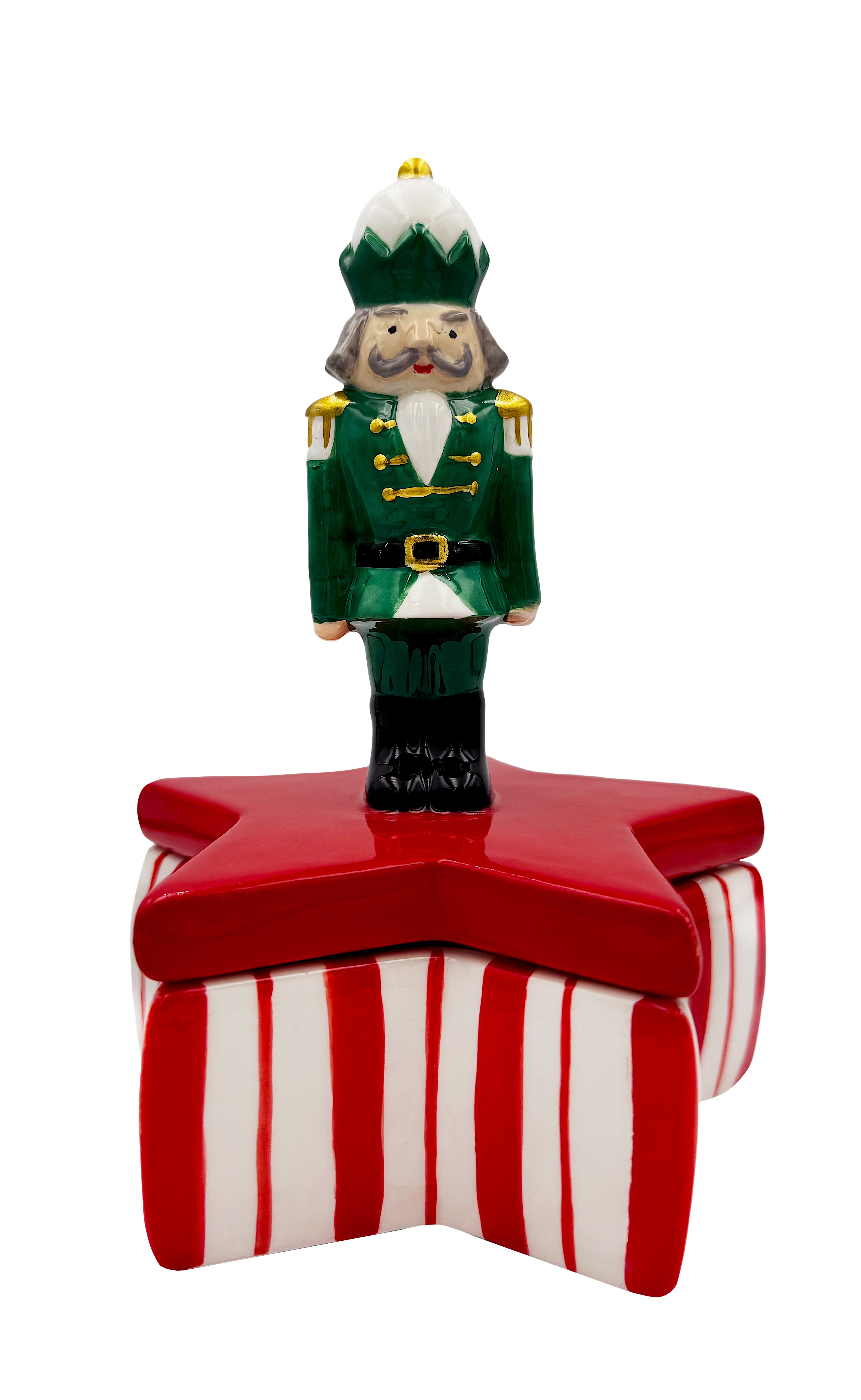 Изображение товара Декоративная керамическая шкатулка Щелкунчик 11,5х10,8х15,7 см для интерьера