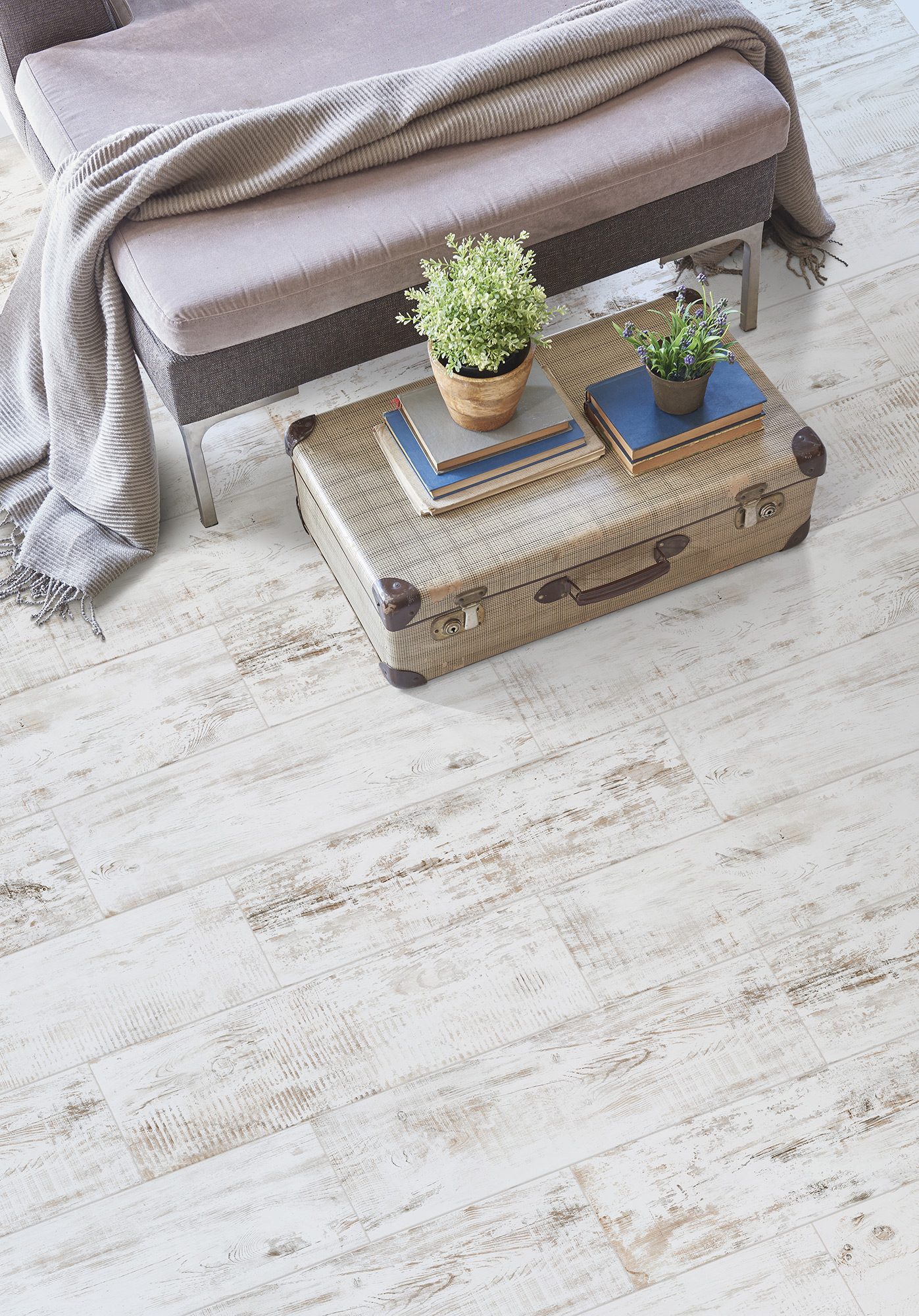 Изображение товара Керамогранит Global Tile Frost 3 белый 15X60 см 1,35 м²