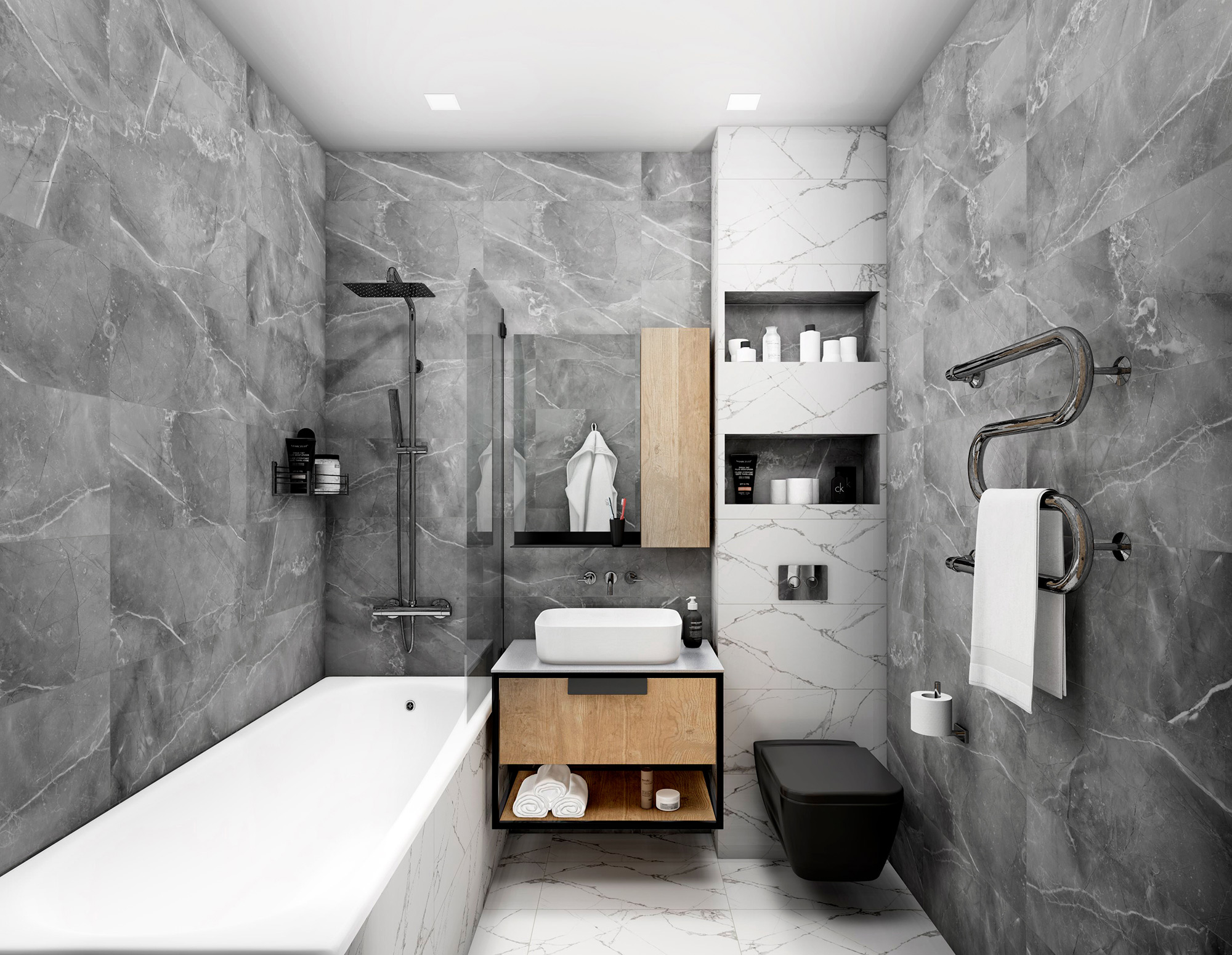 Изображение товара Керамогранит Global Tile Hit Темно-Серый 30X60 см 1,44 м² для внутренней отделки