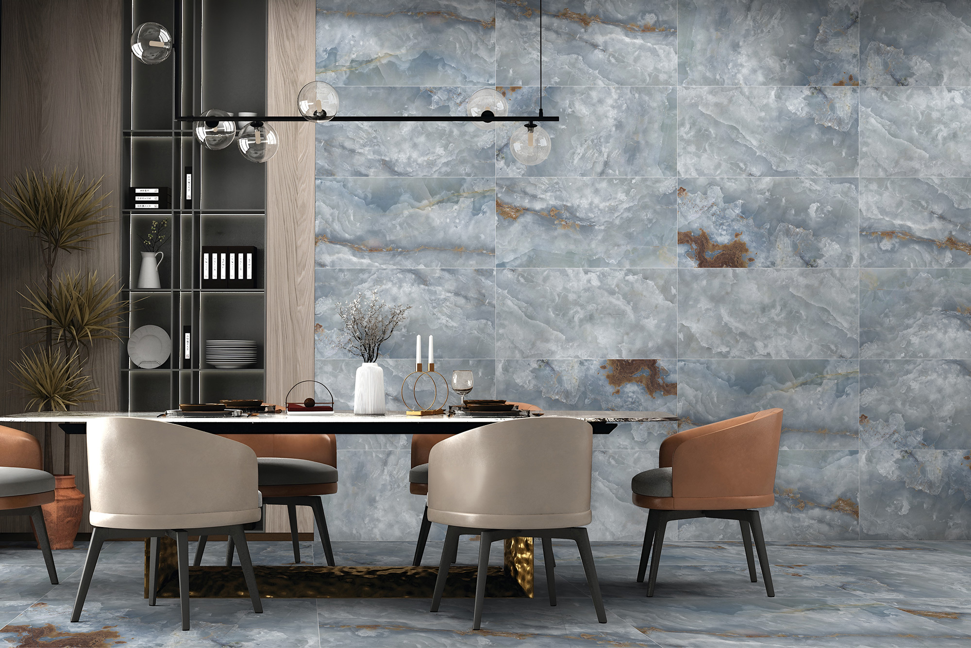 Изображение товара Керамогранит Global Tile Moonlight синий 40X80 см 1,6 м² для внутренней отделки