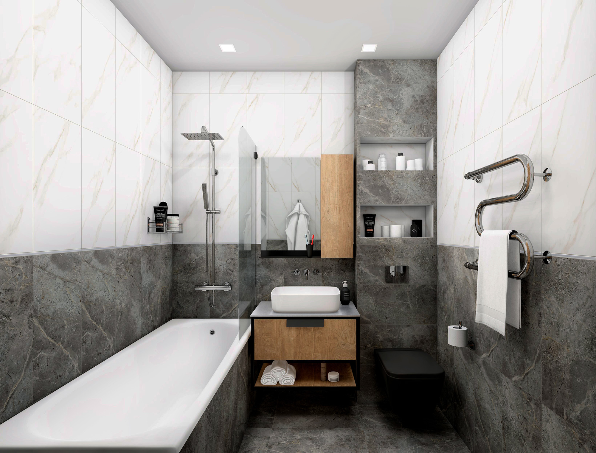 Изображение товара Керамогранит Global Tile Storm Темно-Серый 30X60 см 1,62 м²