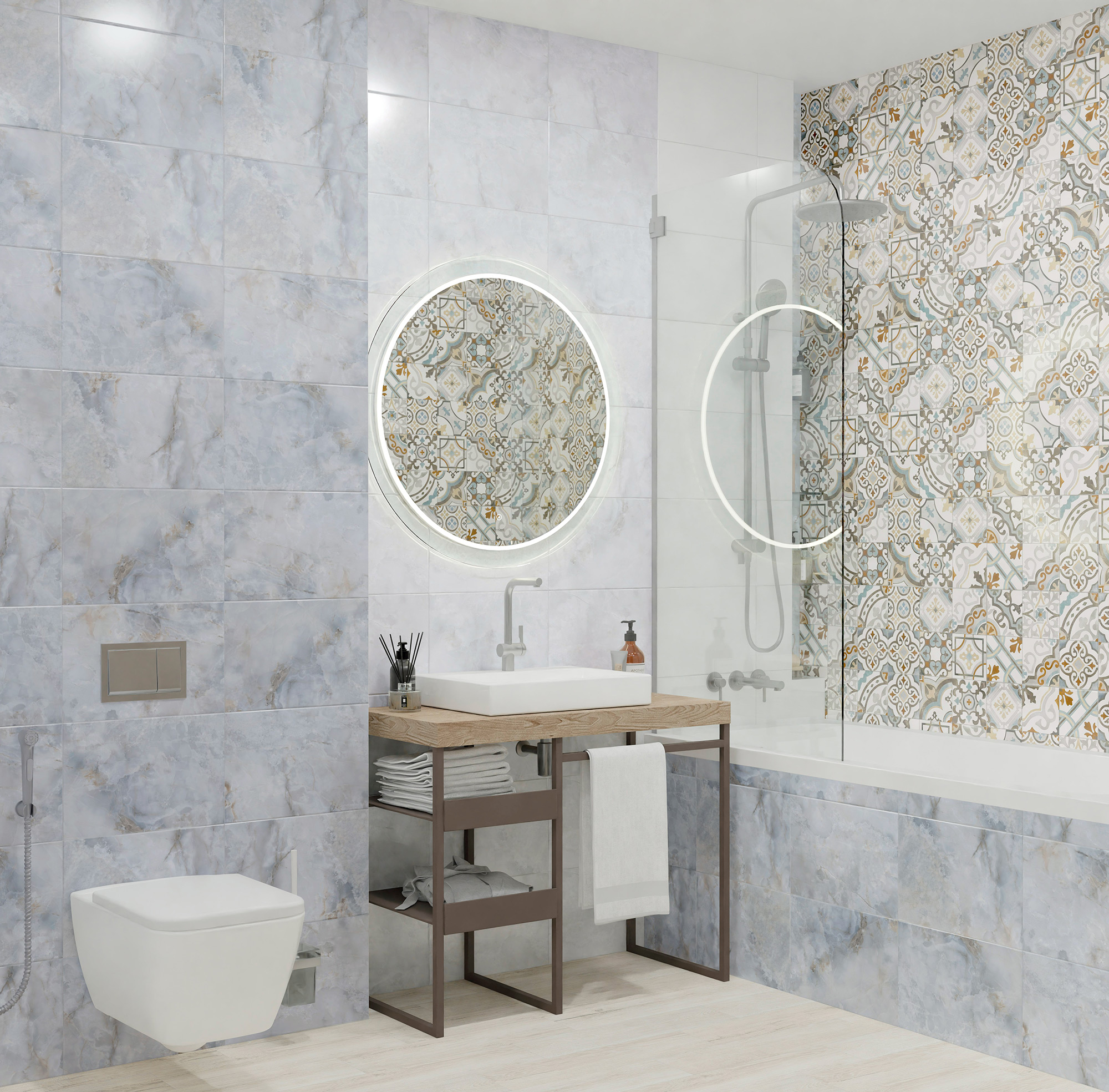 Изображение товара Настенная керамическая плитка Global Tile Emotion Пэчворк 27х40 см 1,08 м²