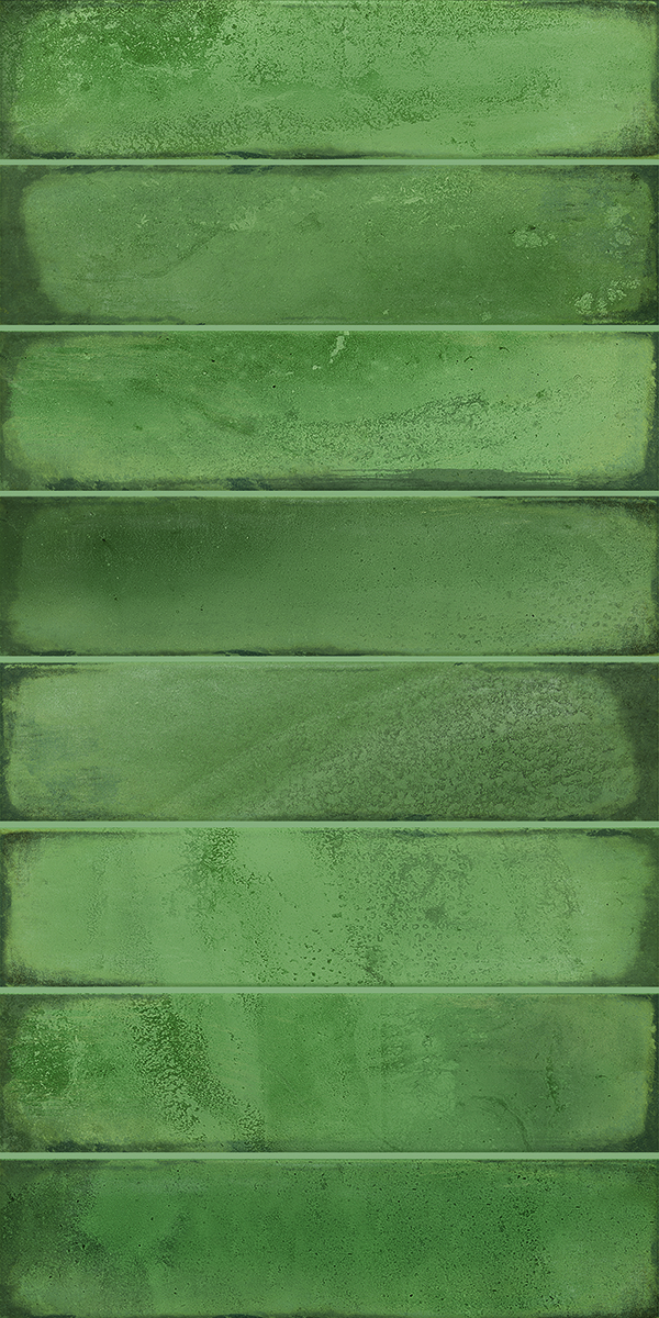 Изображение товара Плитка настенная Azori Bricks green 31,5х63 см глянцевая для влажных помещений