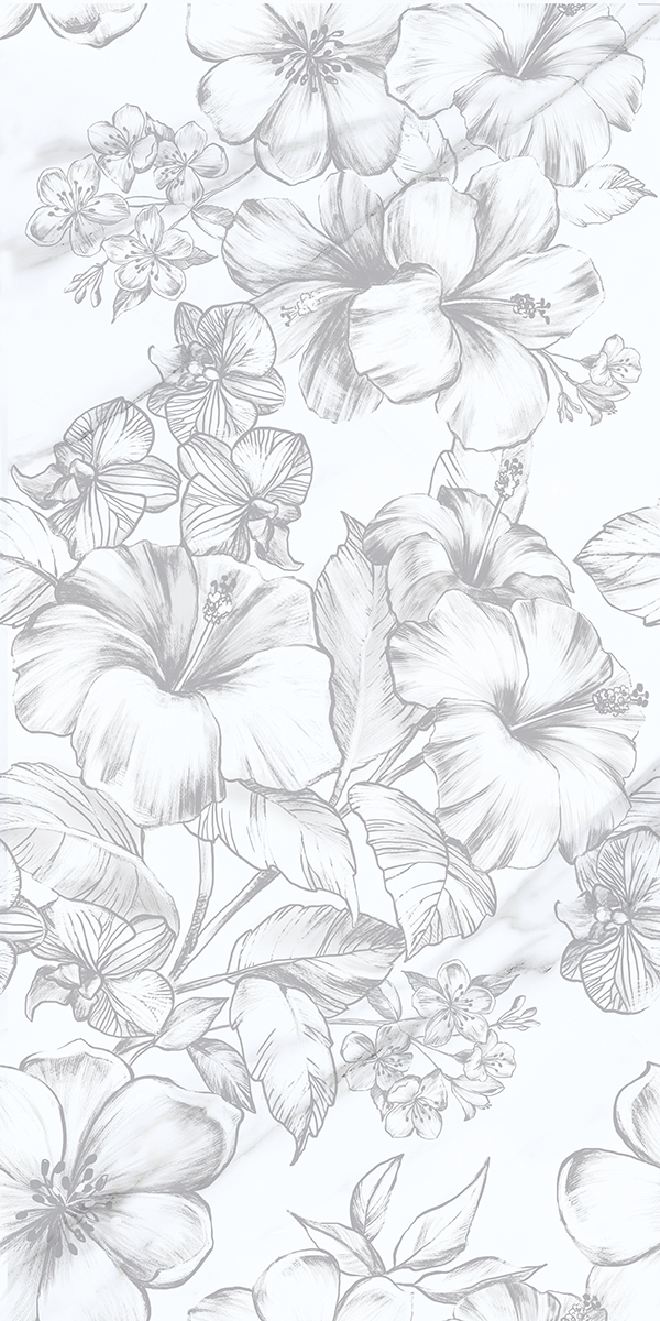 Изображение товара Плитка настенная Azori Carrara Flowers 31,5x63 см для ванной и кухни
