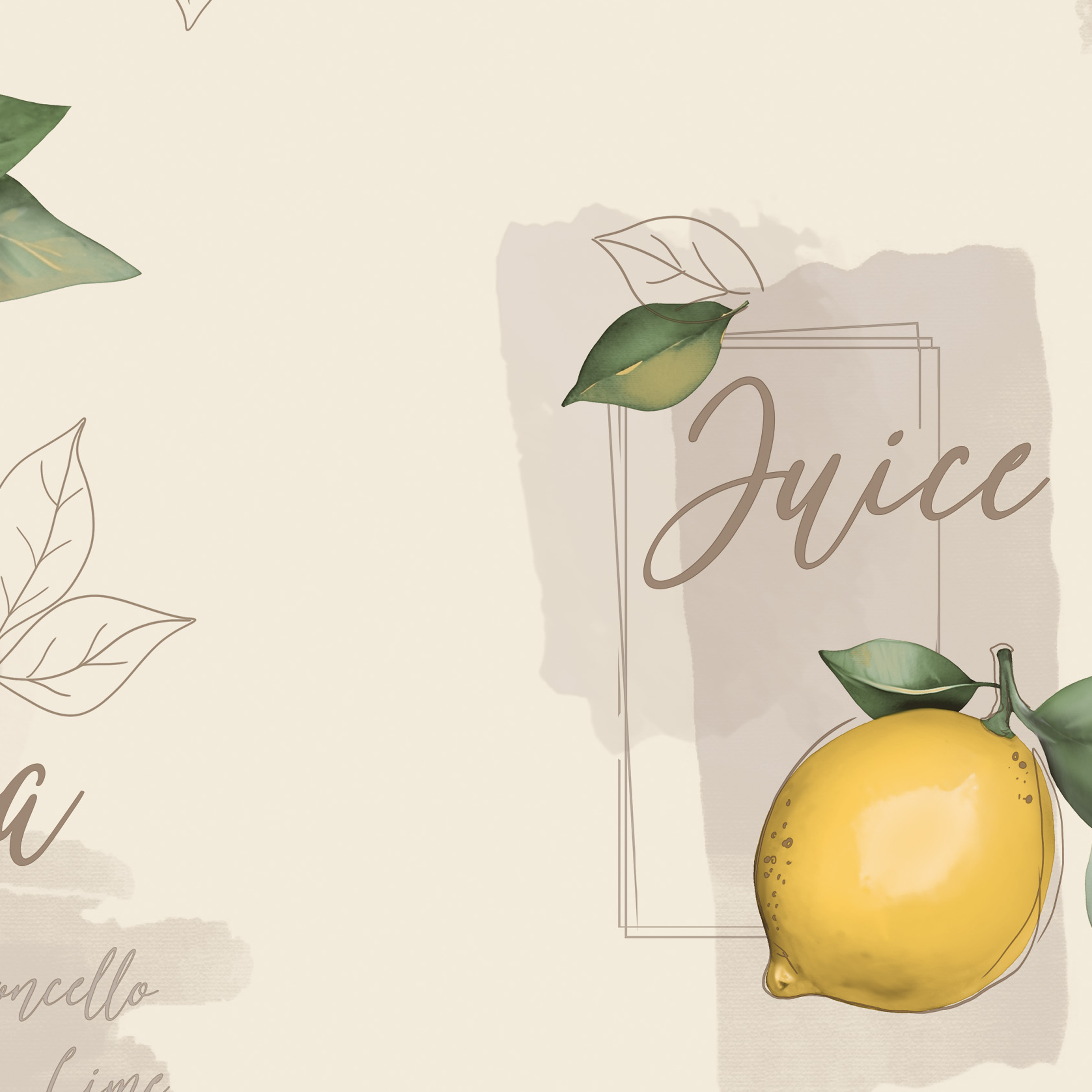 Изображение товара Виниловые обои WallSecret Mojito 8986-11 бежевые 1,06х10,05 м