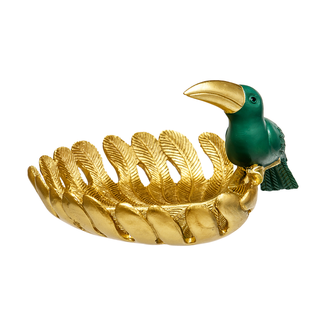 Изображение товара Блюдо Попугай 210 мм 170 мм 125 мм золото-зеленый