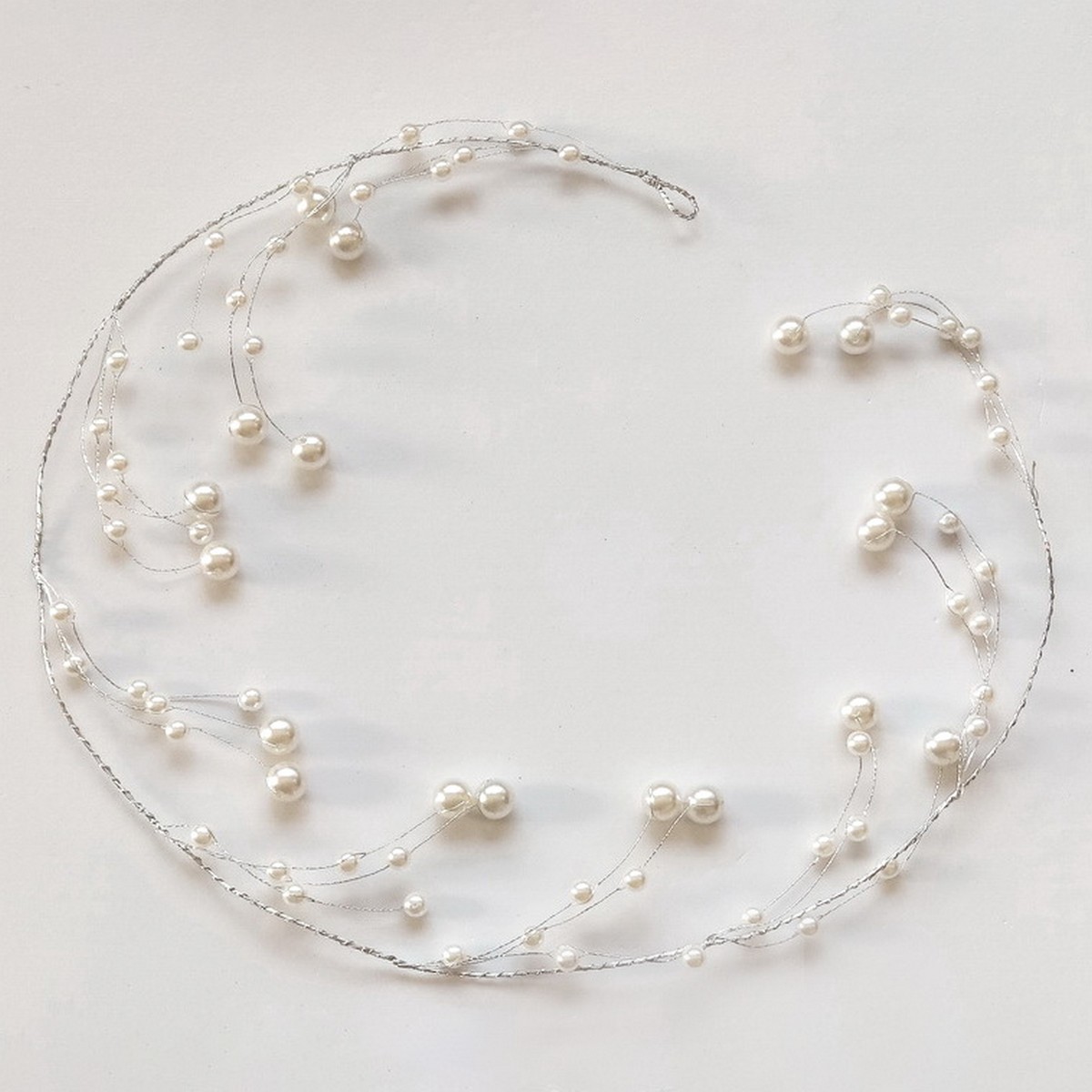 Изображение товара Гирлянда с жемчугом, 115см, белый