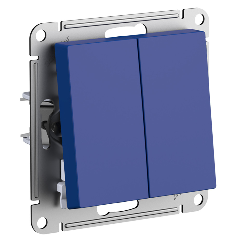 Изображение товара Переключатель 2-клавишный Systeme Electric Atlas Design аквамарин