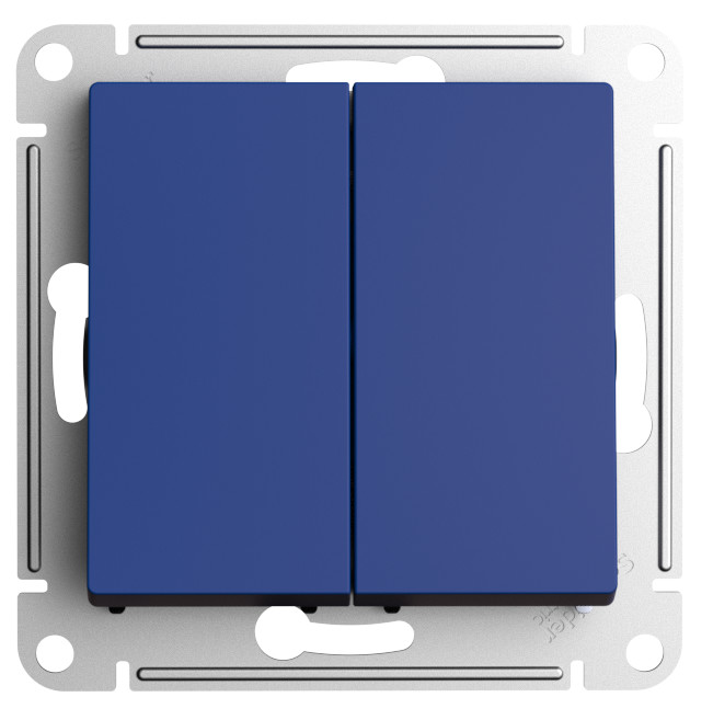 Изображение товара Переключатель 2-клавишный Systeme Electric Atlas Design 1775670 аквамарин