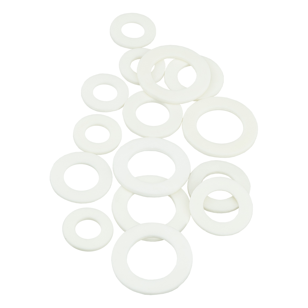Изображение товара Прокладки резиновые MPF 1", 1/2", 3/4" белые набор 15 шт