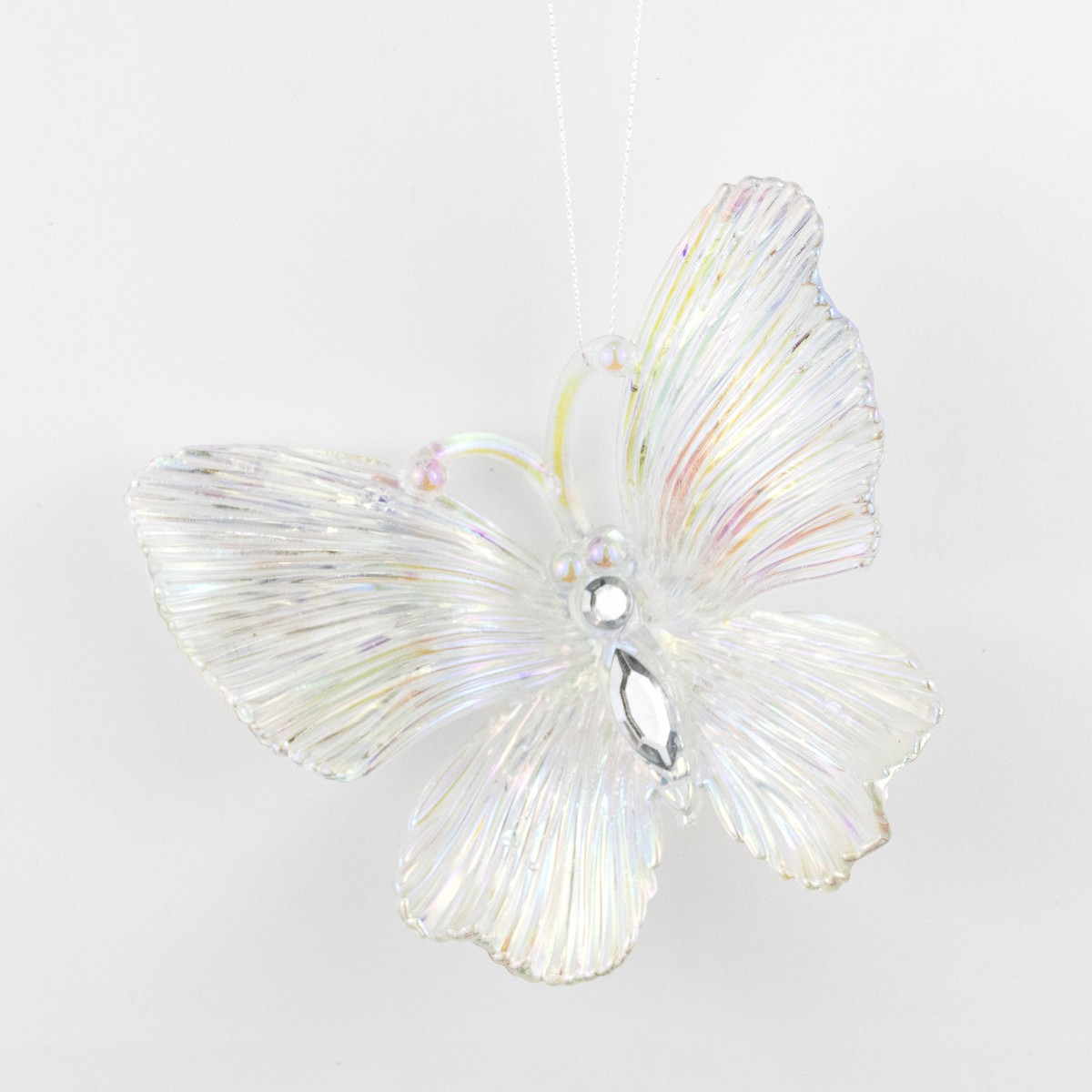 Изображение товара Подвесное украшение бабочка пластик перламутровое 11x12см праздничное декорирование