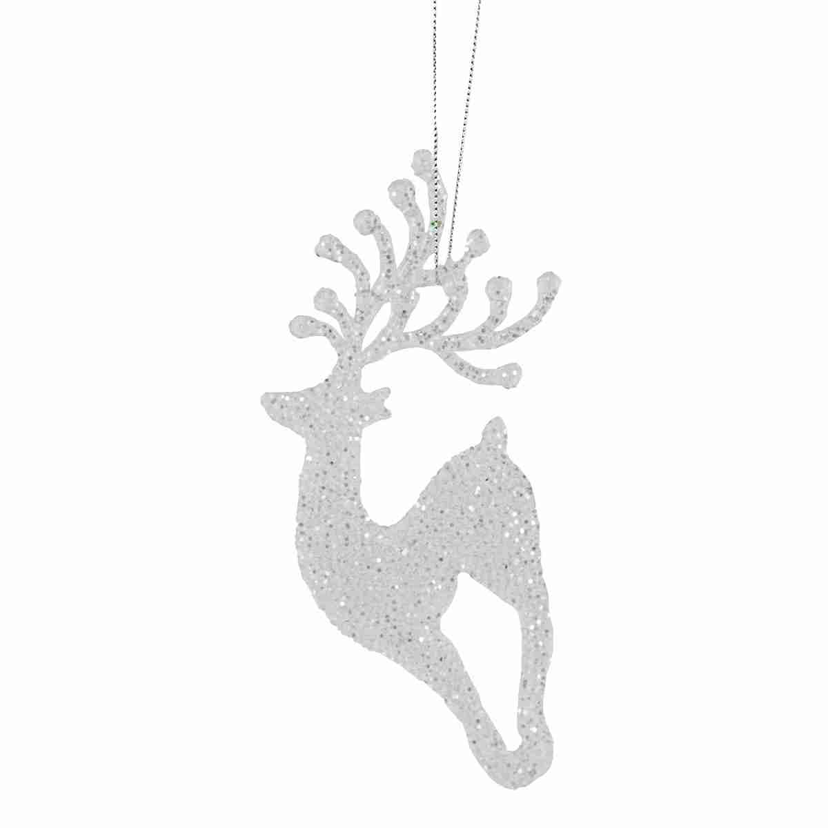 Изображение товара Украшение подвесное Олень из пластика 7х18 см для новогодних и зимних праздников