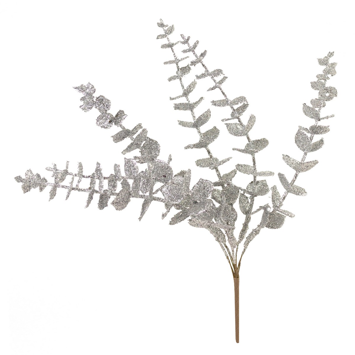 Изображение товара Эвкалипт с глиттером, H25см, серебряный для декора