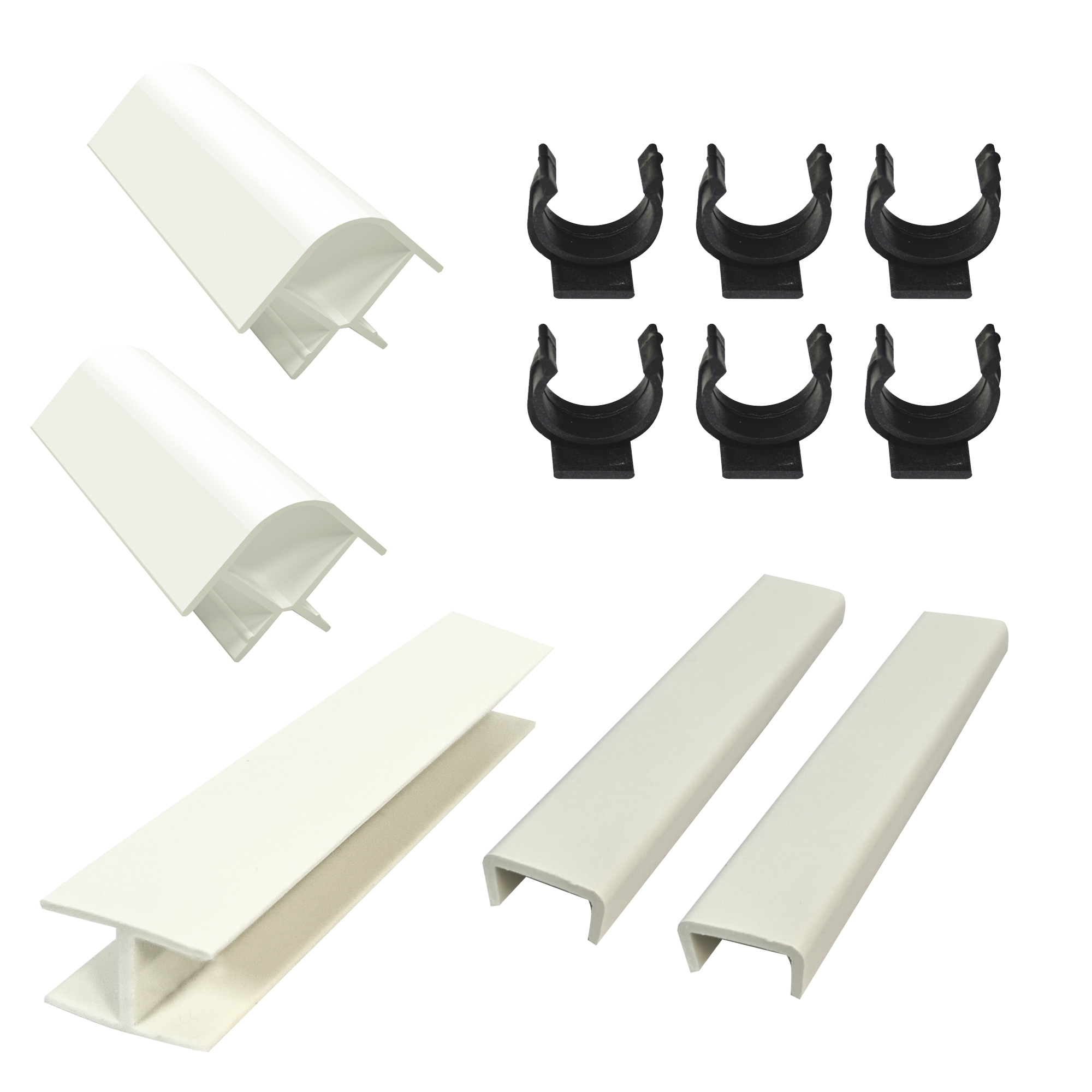 Изображение товара Монтажный набор для установки кухонного цоколя 15см ПВХ белый