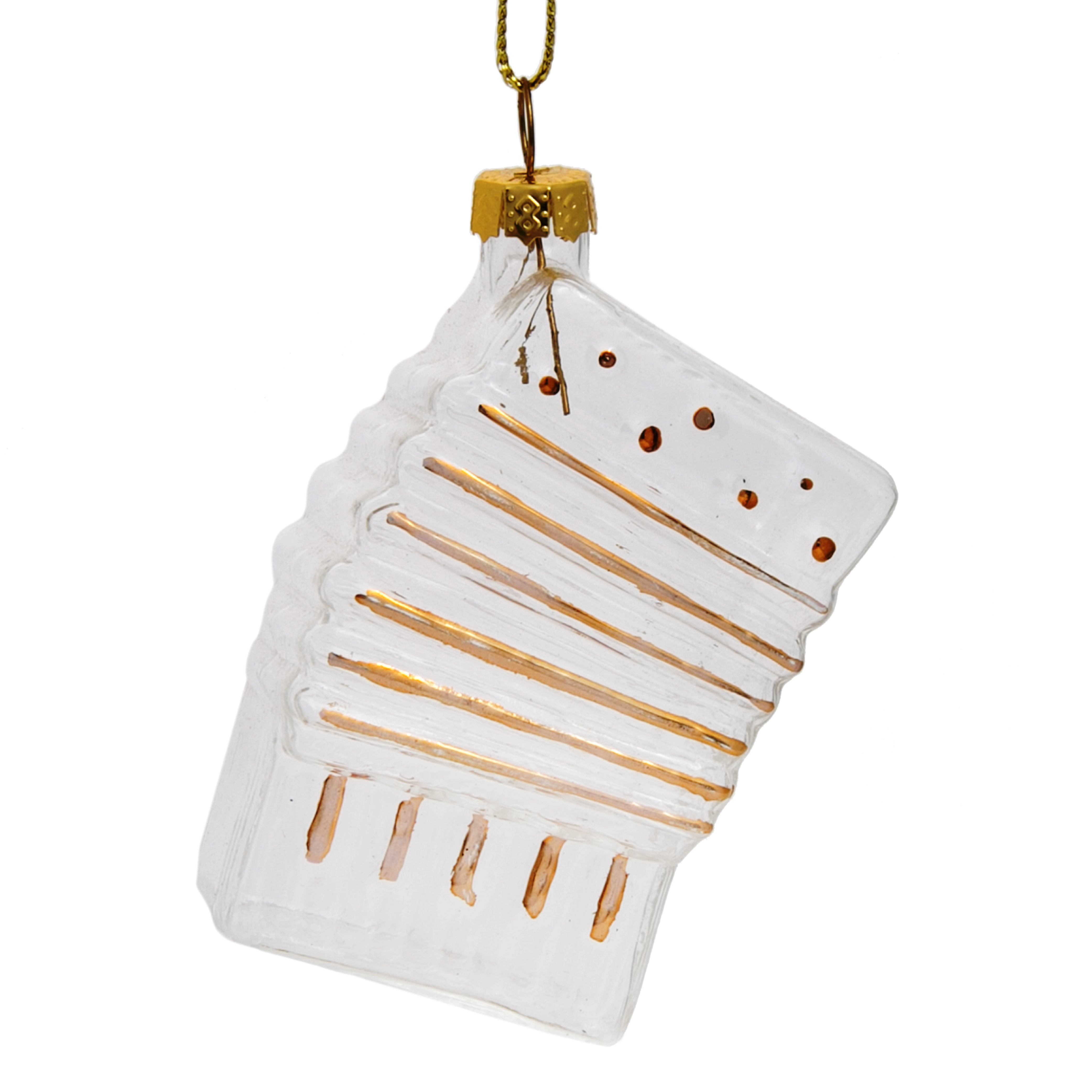 Изображение товара Новогоднее подвесное украшение Гармошка из стекла 7,5 см