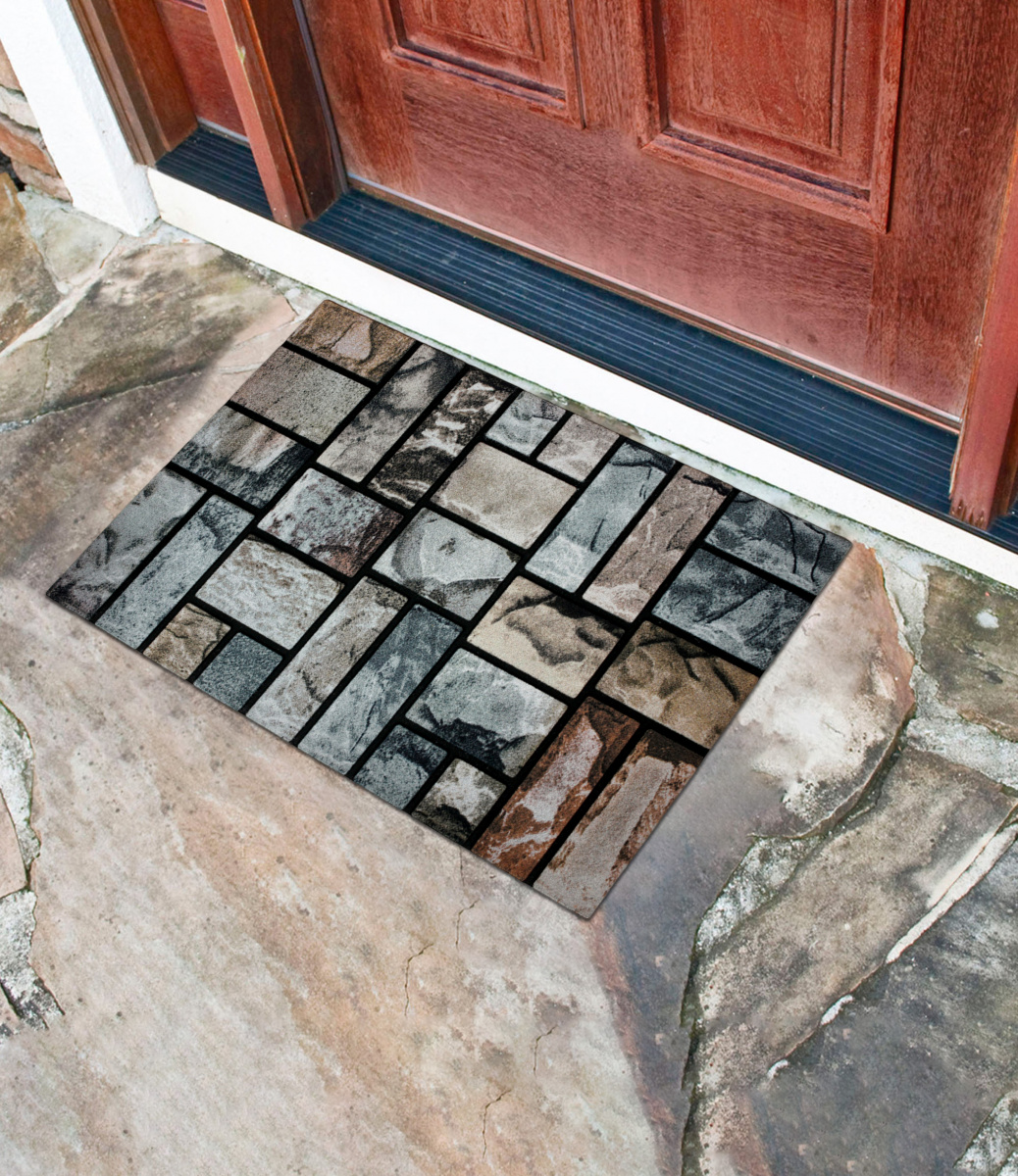 Изображение товара Коврик придверный флок 45x75 см, грязезащитный, офисный и жилой вход