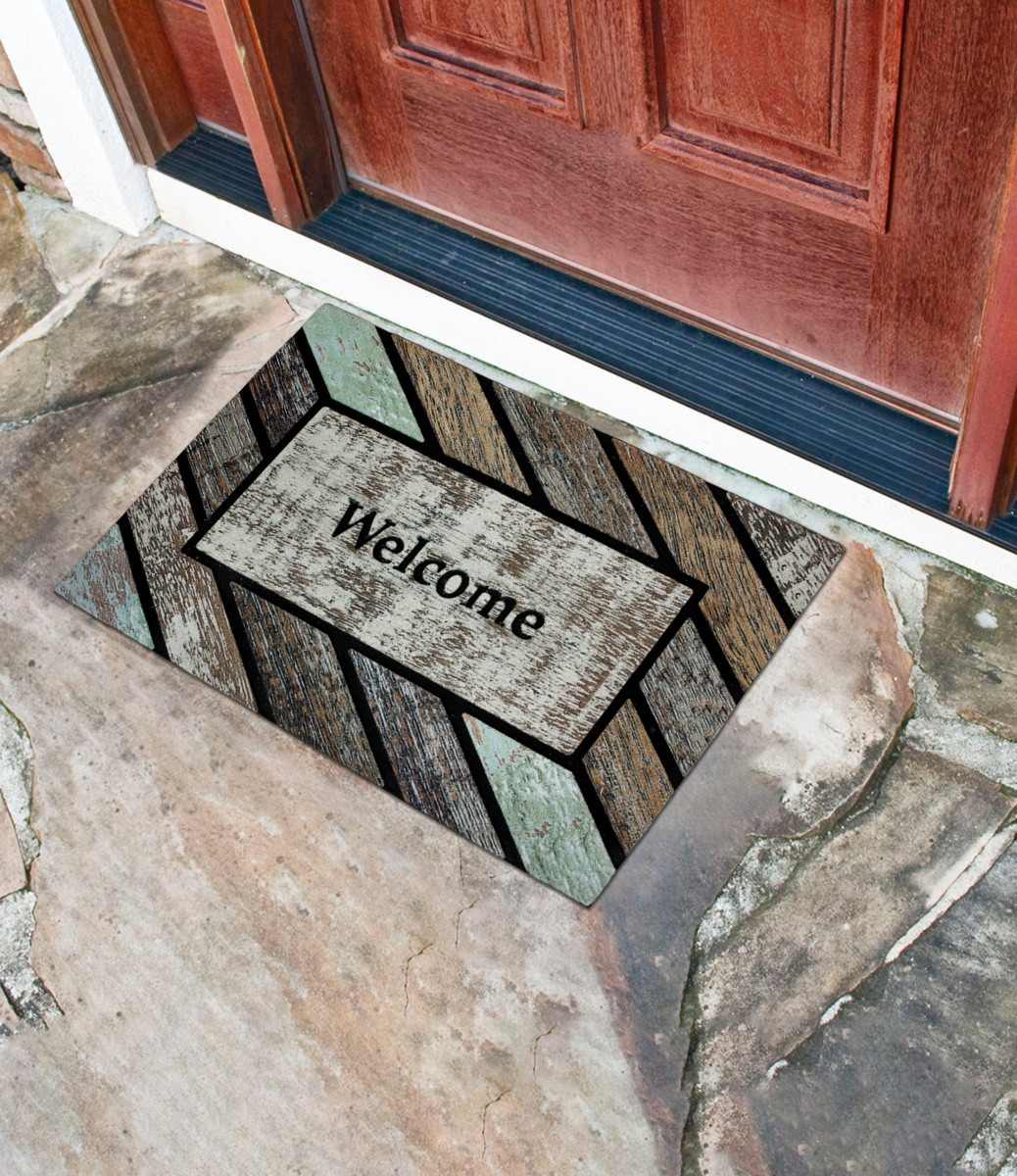 Изображение товара Коврик придверный флок. 45х75 см, внешнепрочный, грязезащитный, 6 шт.