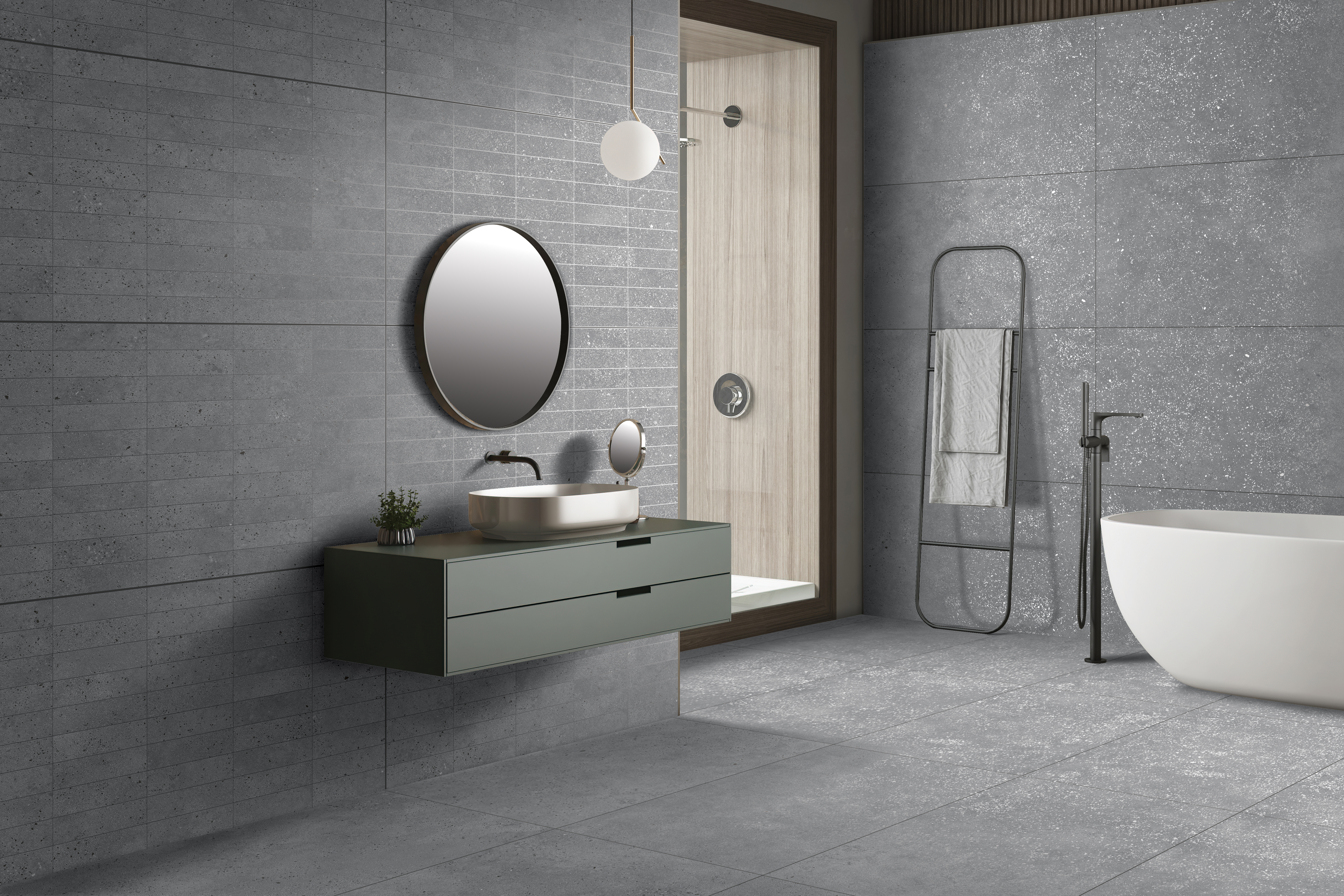 Изображение товара Керамогранит Dover Mos Grey серый 60X120 см 2,16 м²