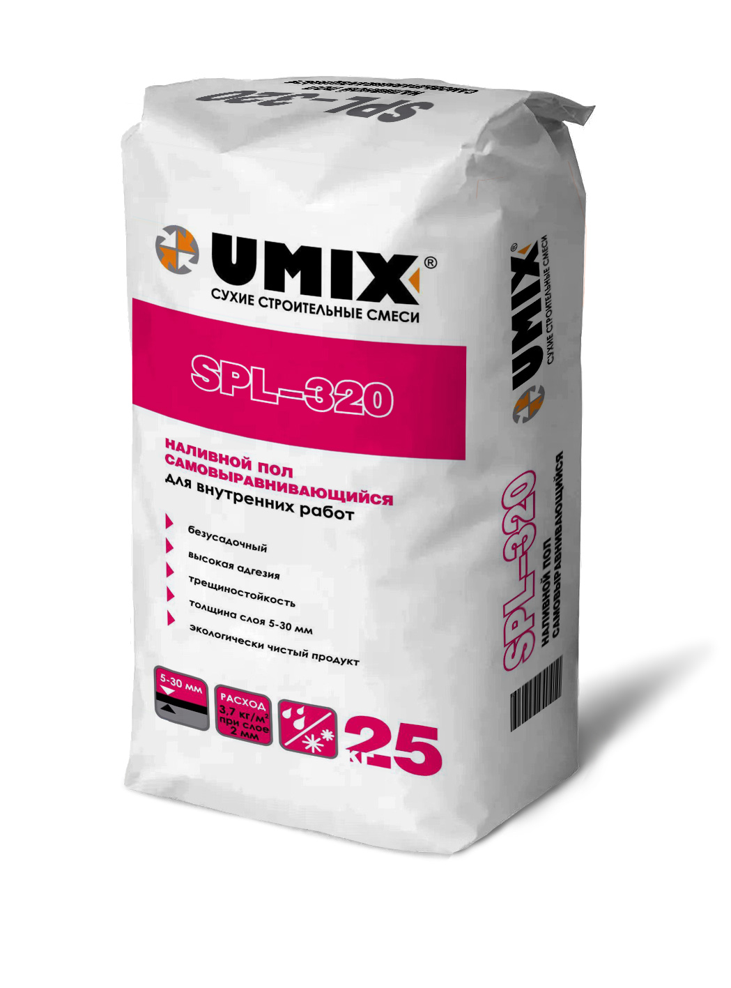 Изображение товара Наливной пол самовыравнивающийся SPL-320 UMIX 25 кг 