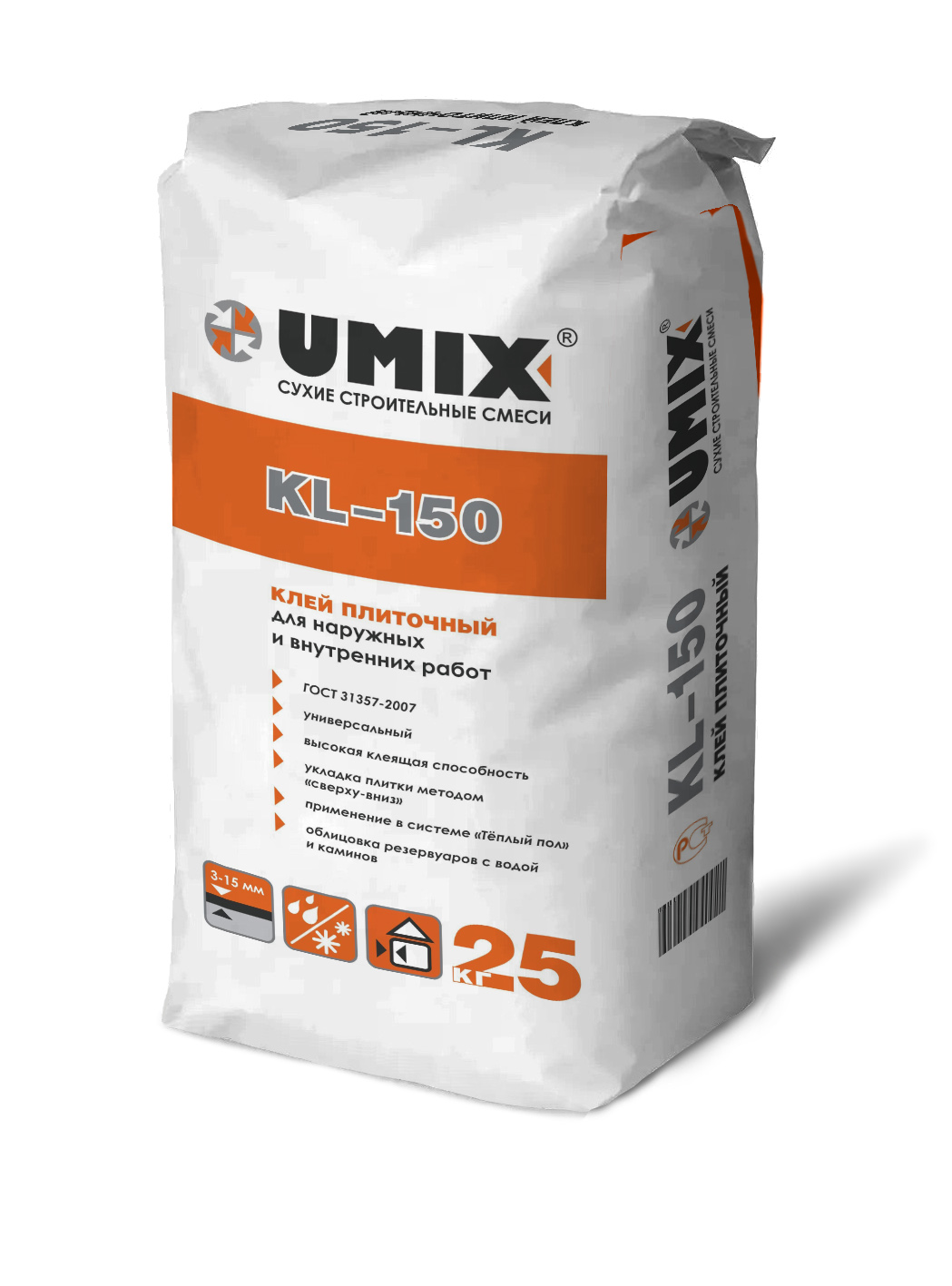 Изображение товара Плиточный клей UMIX KL-150 25 кг
