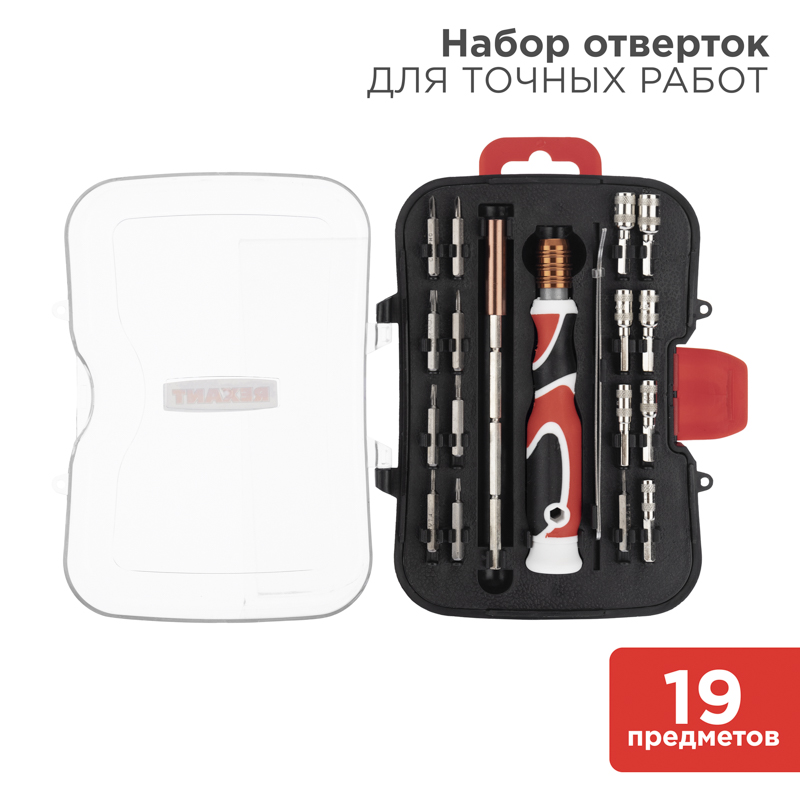 Изображение товара Набор отверток REXANT 19 предметов