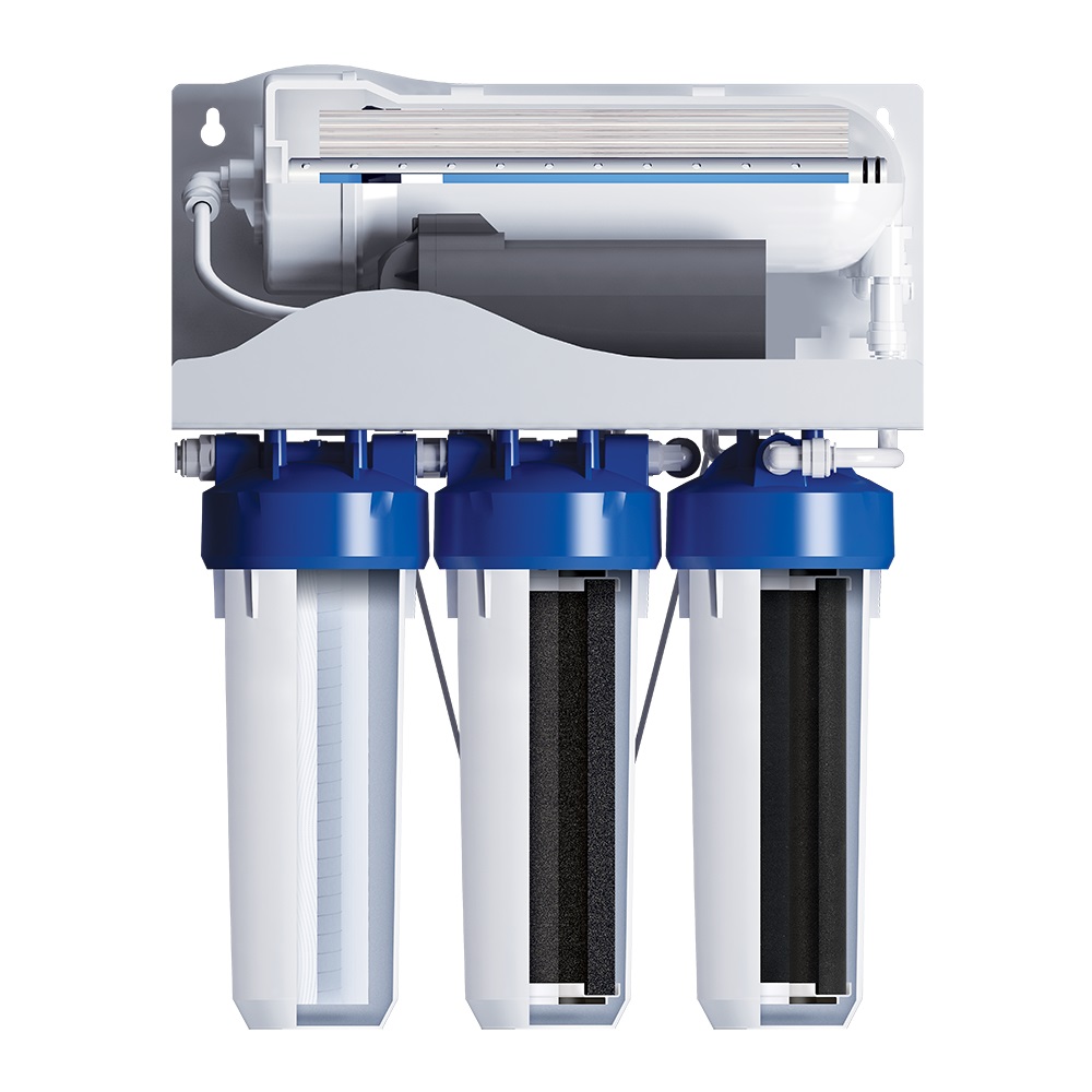 Изображение товара Комплект оборудования с обратным осмосом Барьер 3 ступени 1,6 л/мин компактный