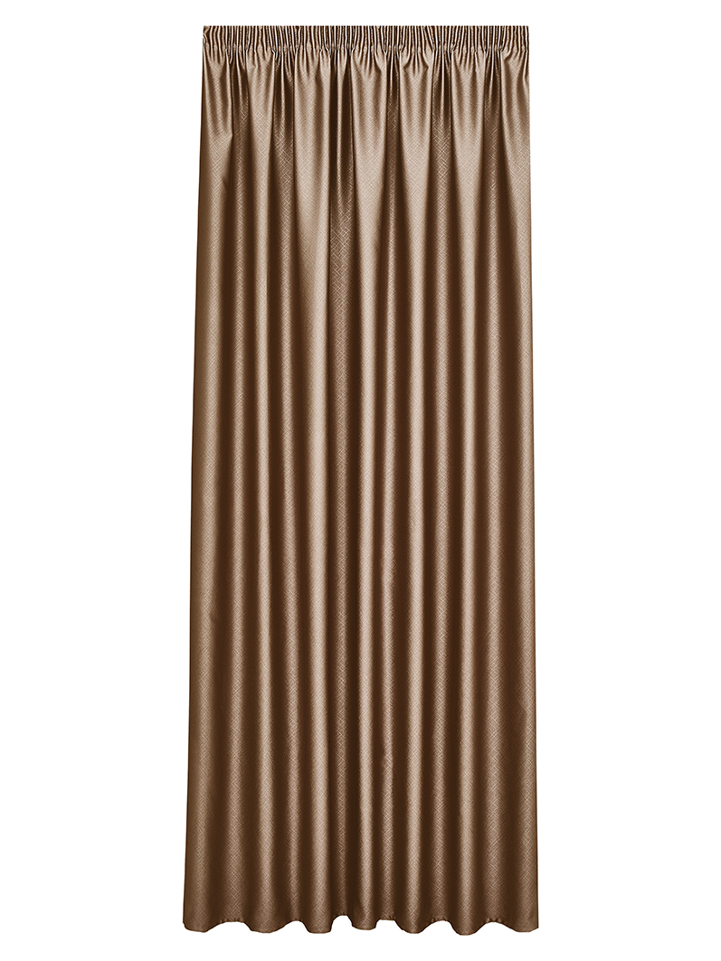 Изображение товара Штора портьера блэкаут Decofest Тринити жаккард 200х280 коричневая