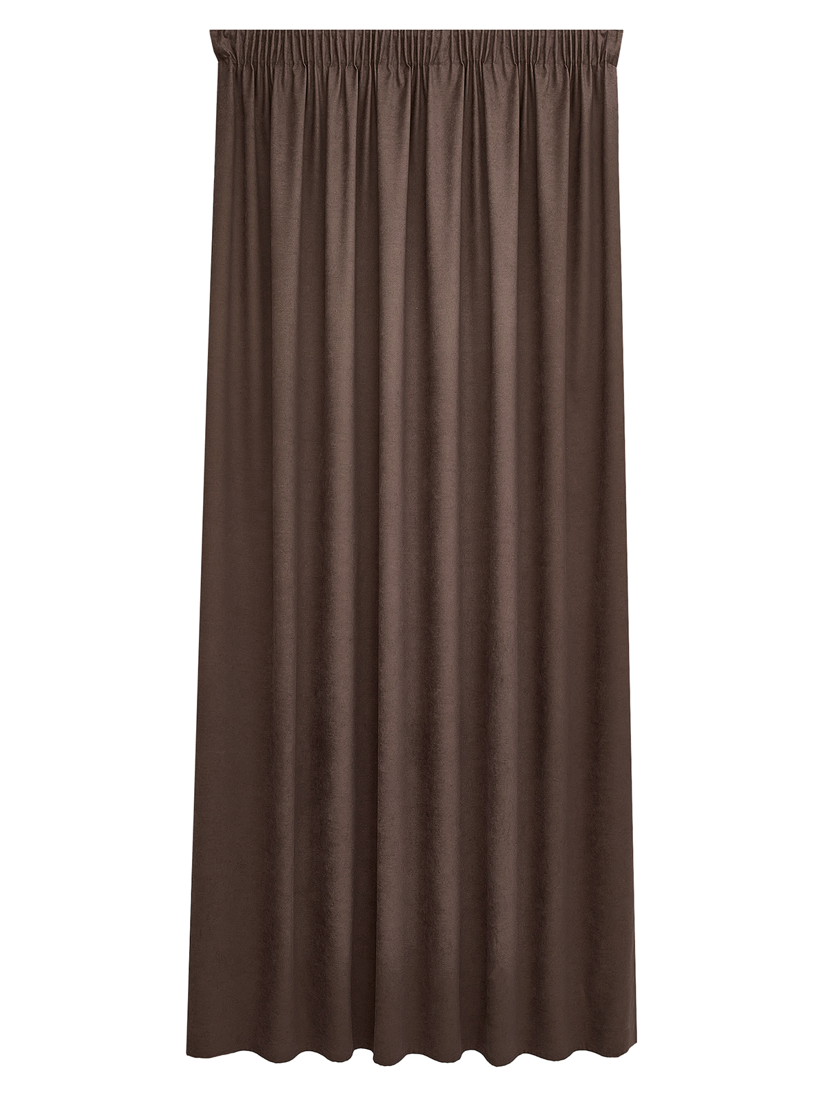 Изображение товара Штора портьера Decofest Софи из канваса 200х280 коричневая с регулируемой высотой