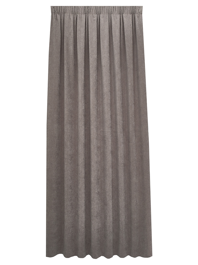 Изображение товара Портьера из шенилла Decofest Сола 200x280 см бежевый, светонепроницаемая ткань