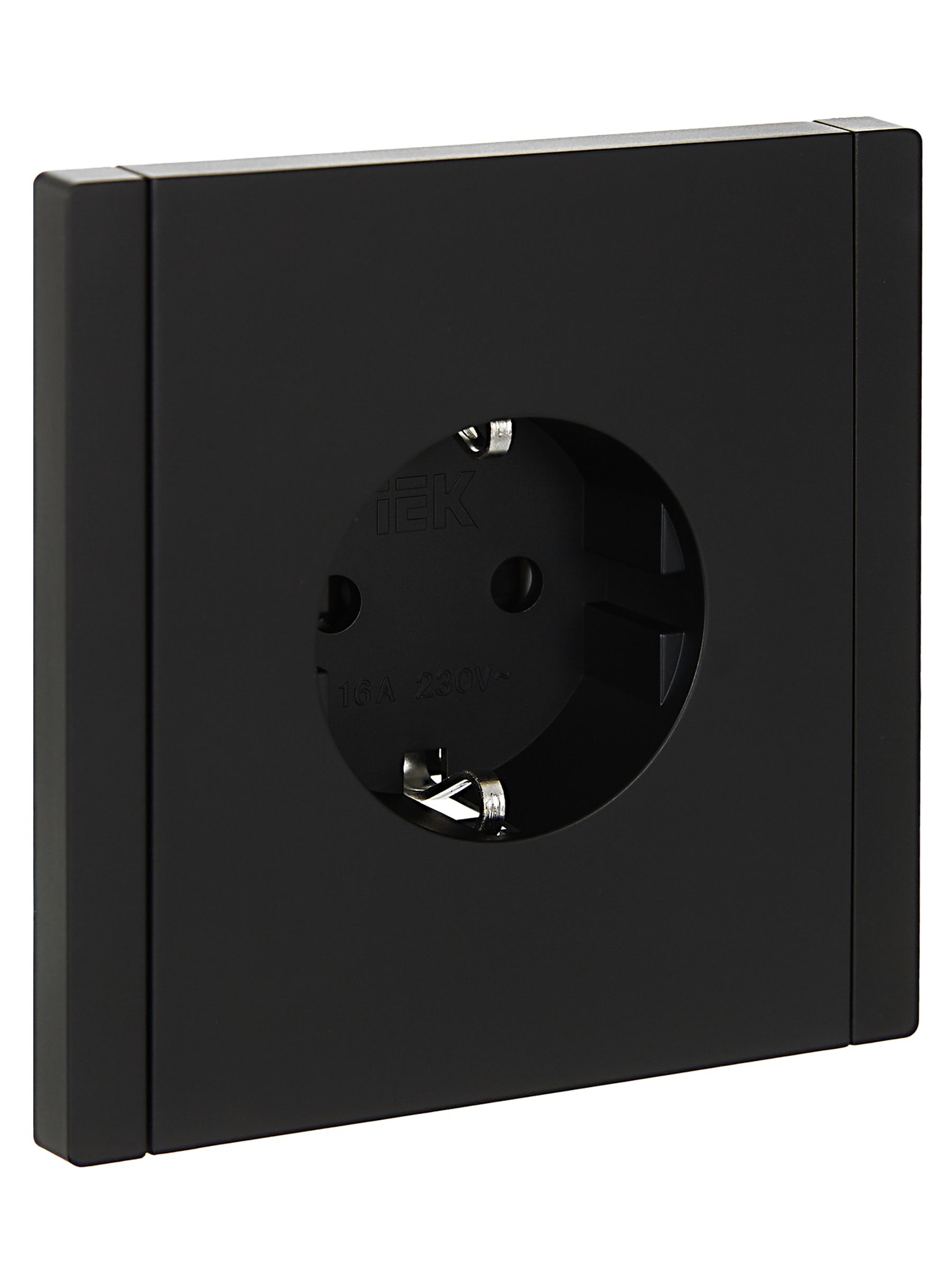 Изображение товара Электрическая розетка IEK FORTE&PIANO FP-R14-16-1-K02 черная, IP44, 16 А