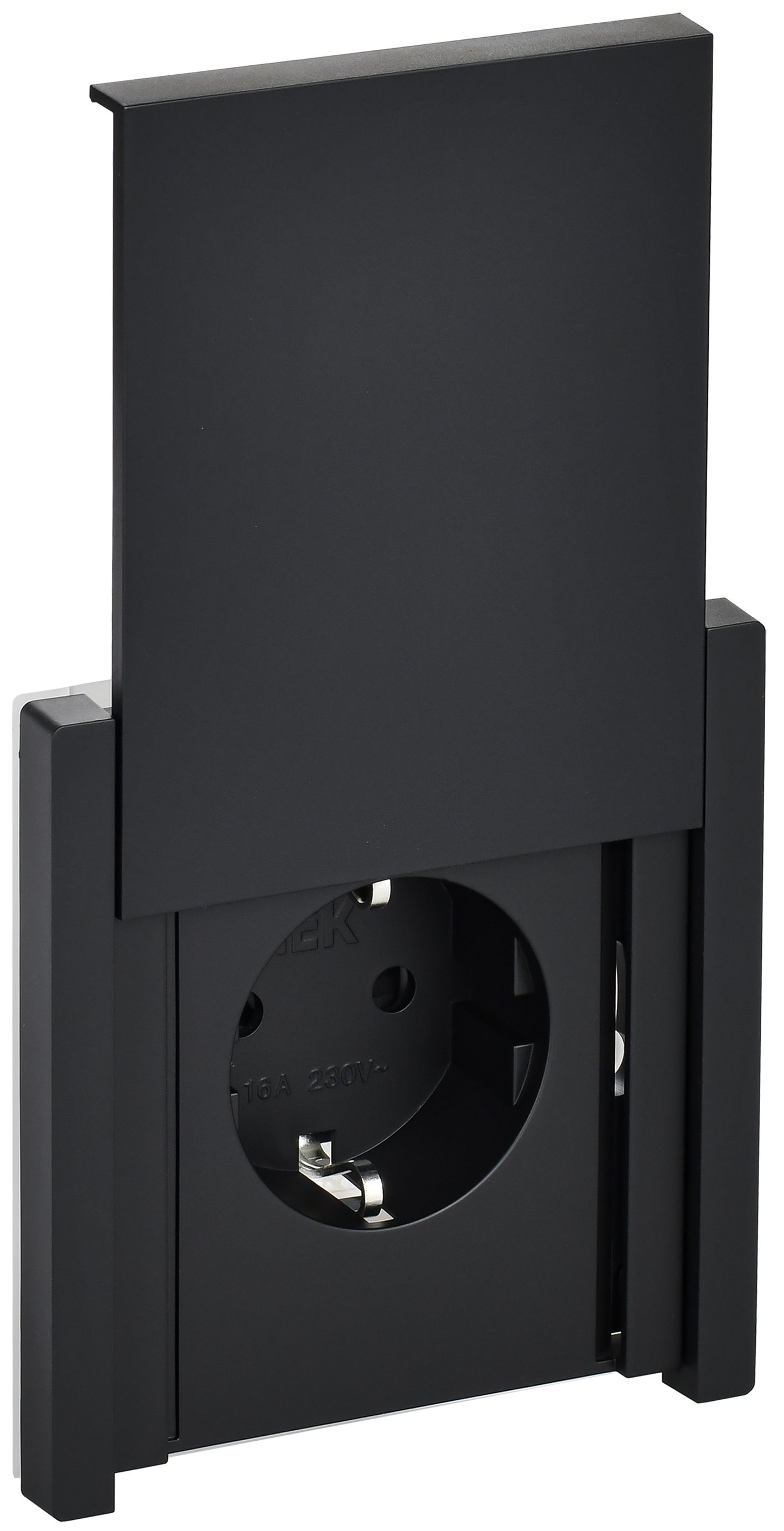 Изображение товара Розетка электрическая IEK FORTE&PIANO FP-R16-16-44-K02 черная защит IP44 монтаж скрытый