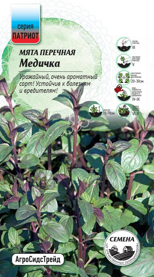 Изображение товара Семена Мята Медичка 0,02 г ПАТРИОТ