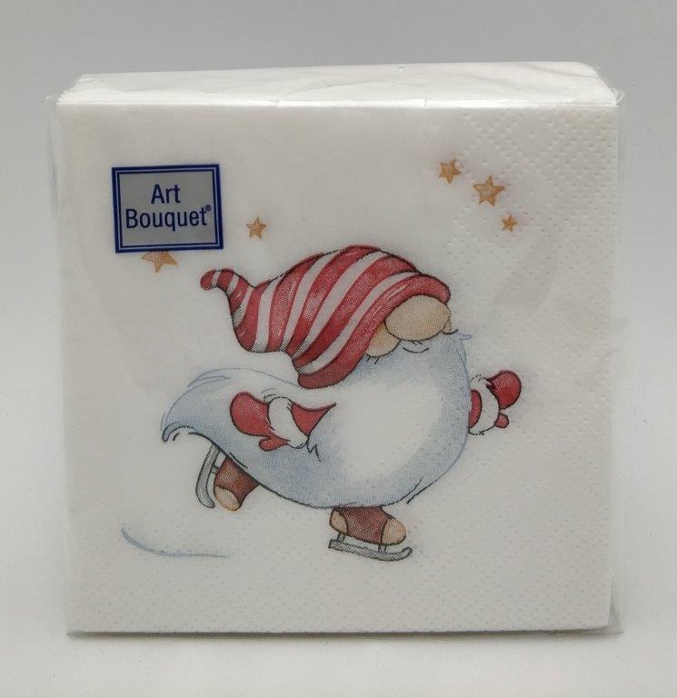 Изображение товара Салфетки Веселый человечек, Art Bouquet 20х20 2 слоя 30л/26